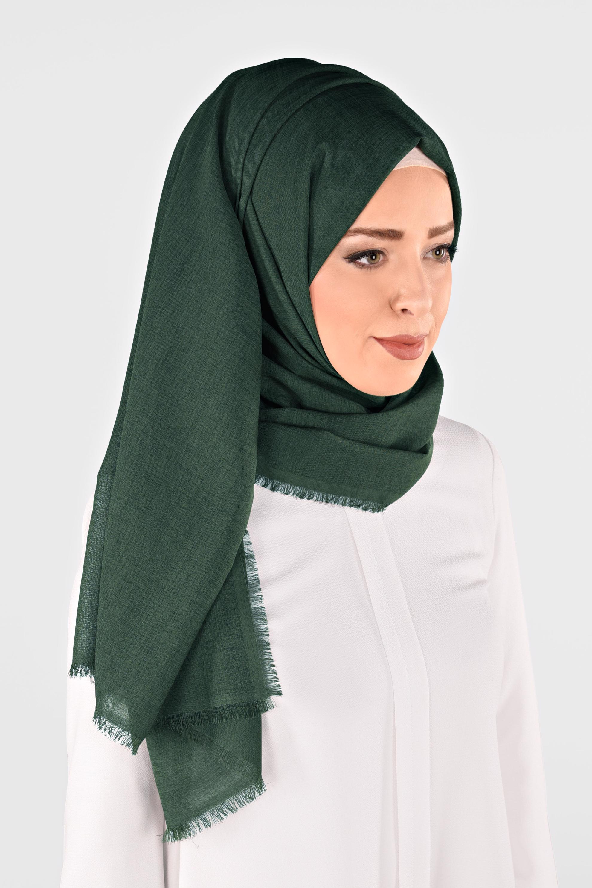 Tesettür giyim YEŞİL 9900 ALVİNA HİNT İPEKSİ ŞAL