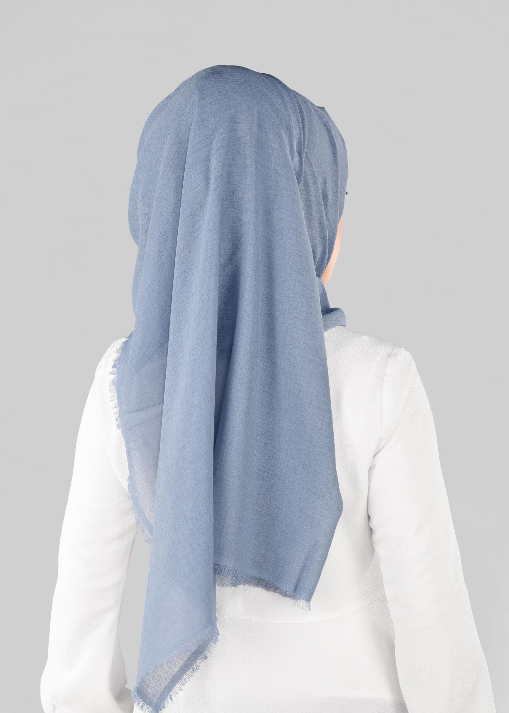 Tesettür giyim MAVİ 9900 ALVİNA HİNT İPEKSİ ŞAL