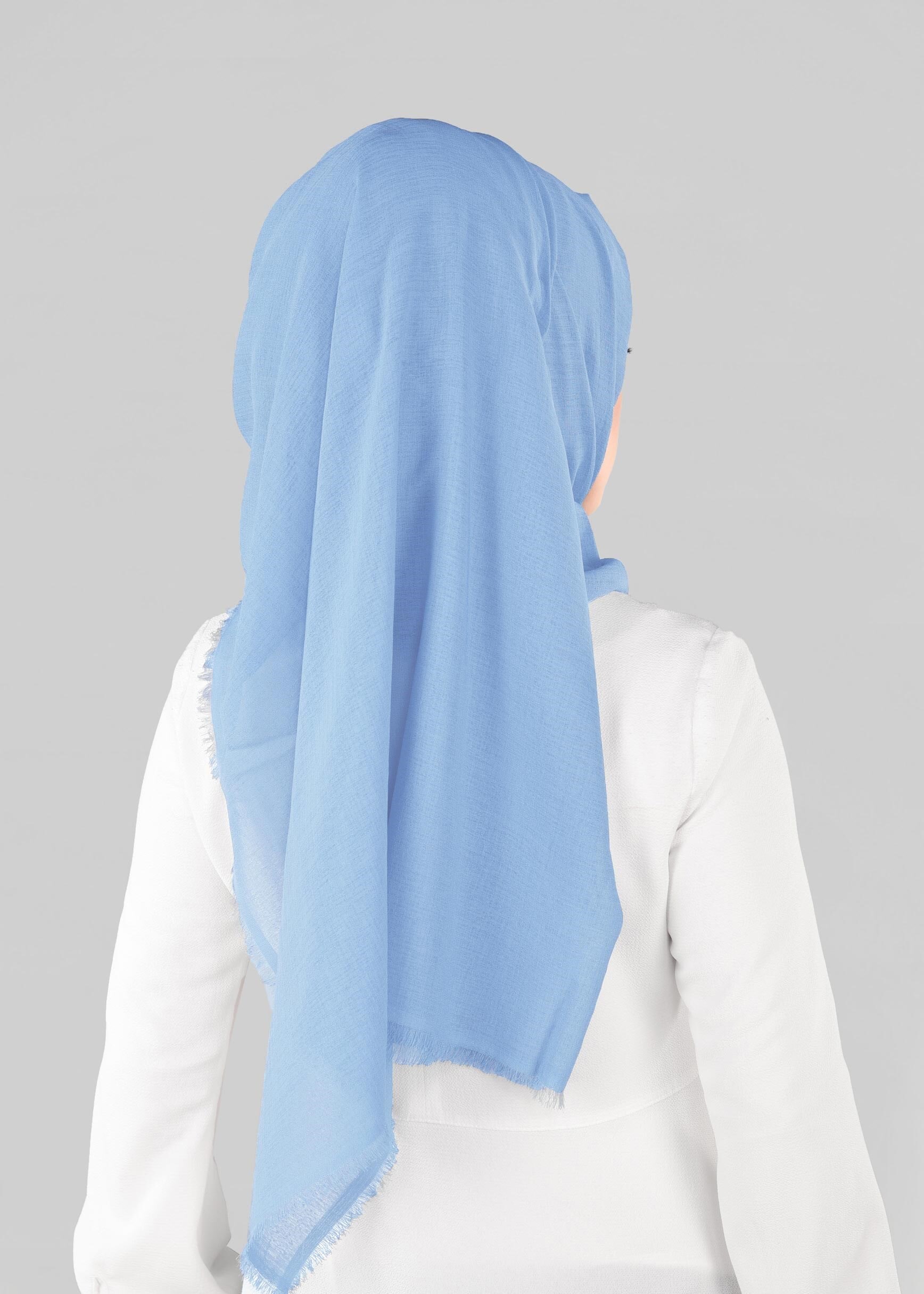 Tesettür giyim MAVİ 9900 ALVİNA HİNT İPEKSİ ŞAL