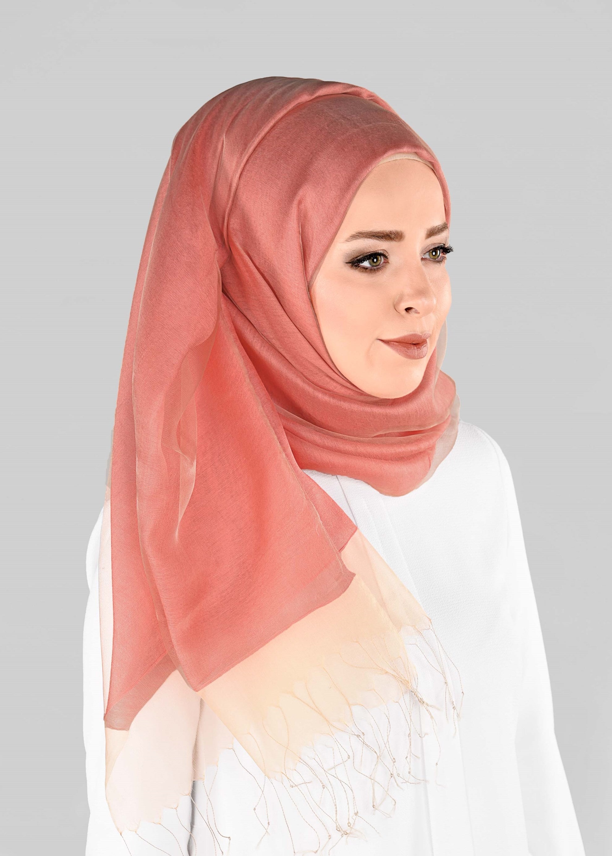 Tesettür giyim MERCAN 9902 ALVİNA TÜLLÜ ŞAL