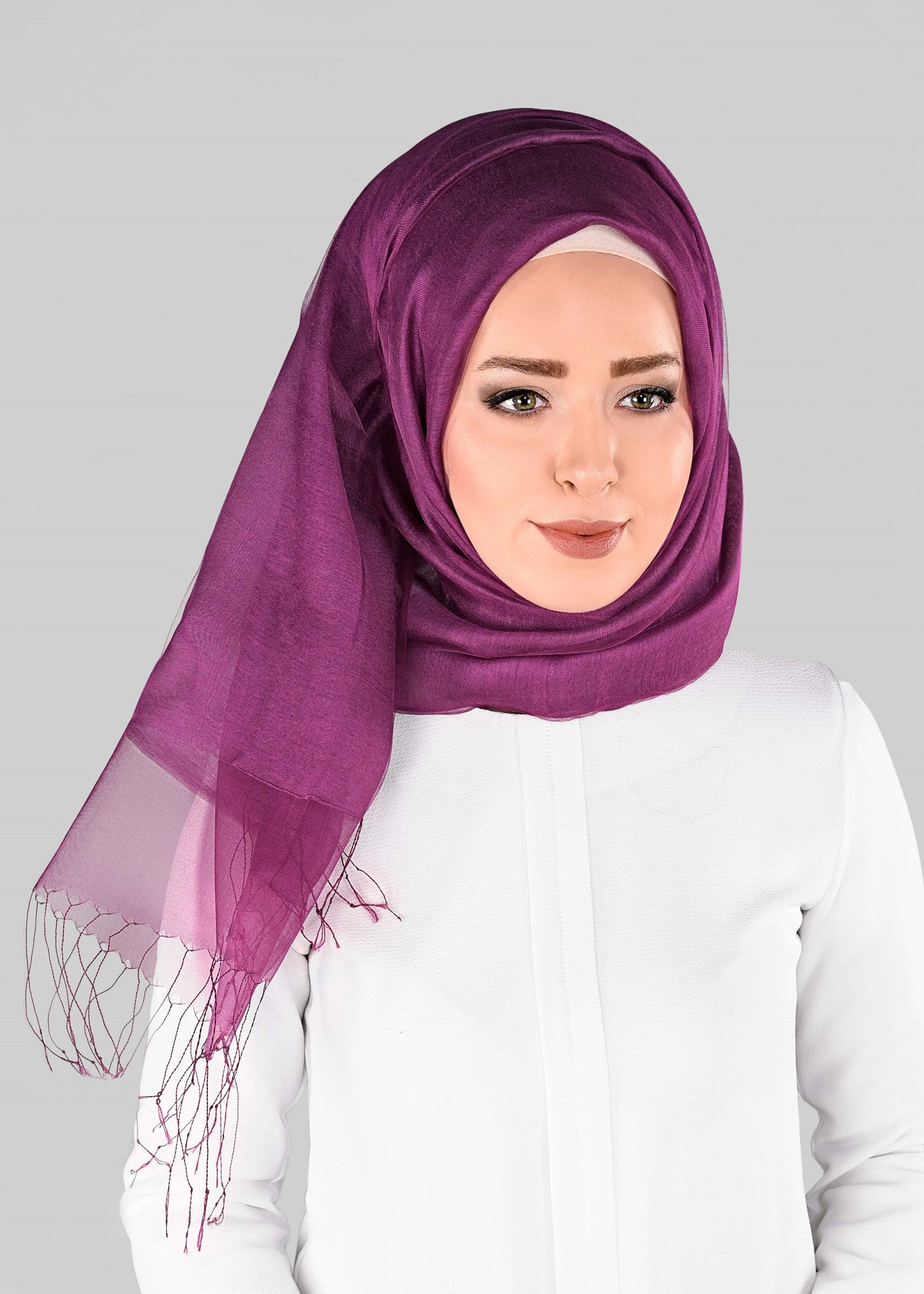 Tesettür giyim MOR 9902 ALVİNA TÜLLÜ ŞAL