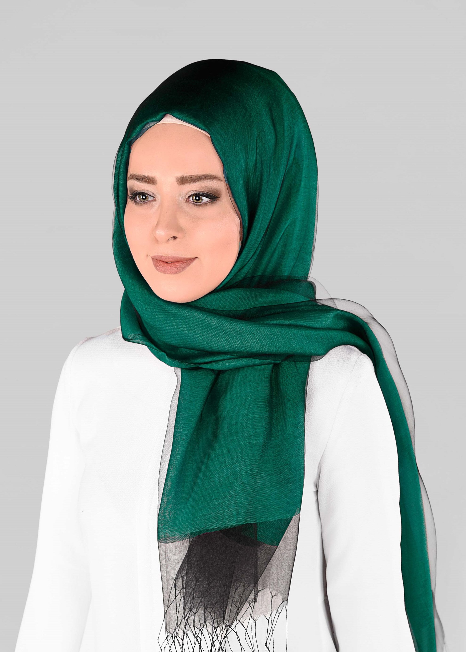 Tesettür giyim YEŞİL 9902 ALVİNA TÜLLÜ ŞAL