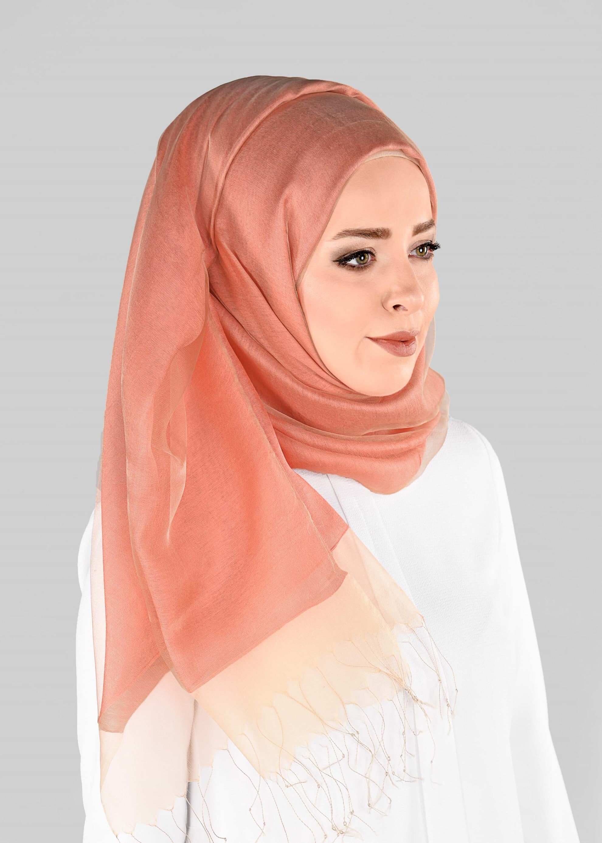 Tesettür giyim PUDRA 9902 ALVİNA TÜLLÜ ŞAL