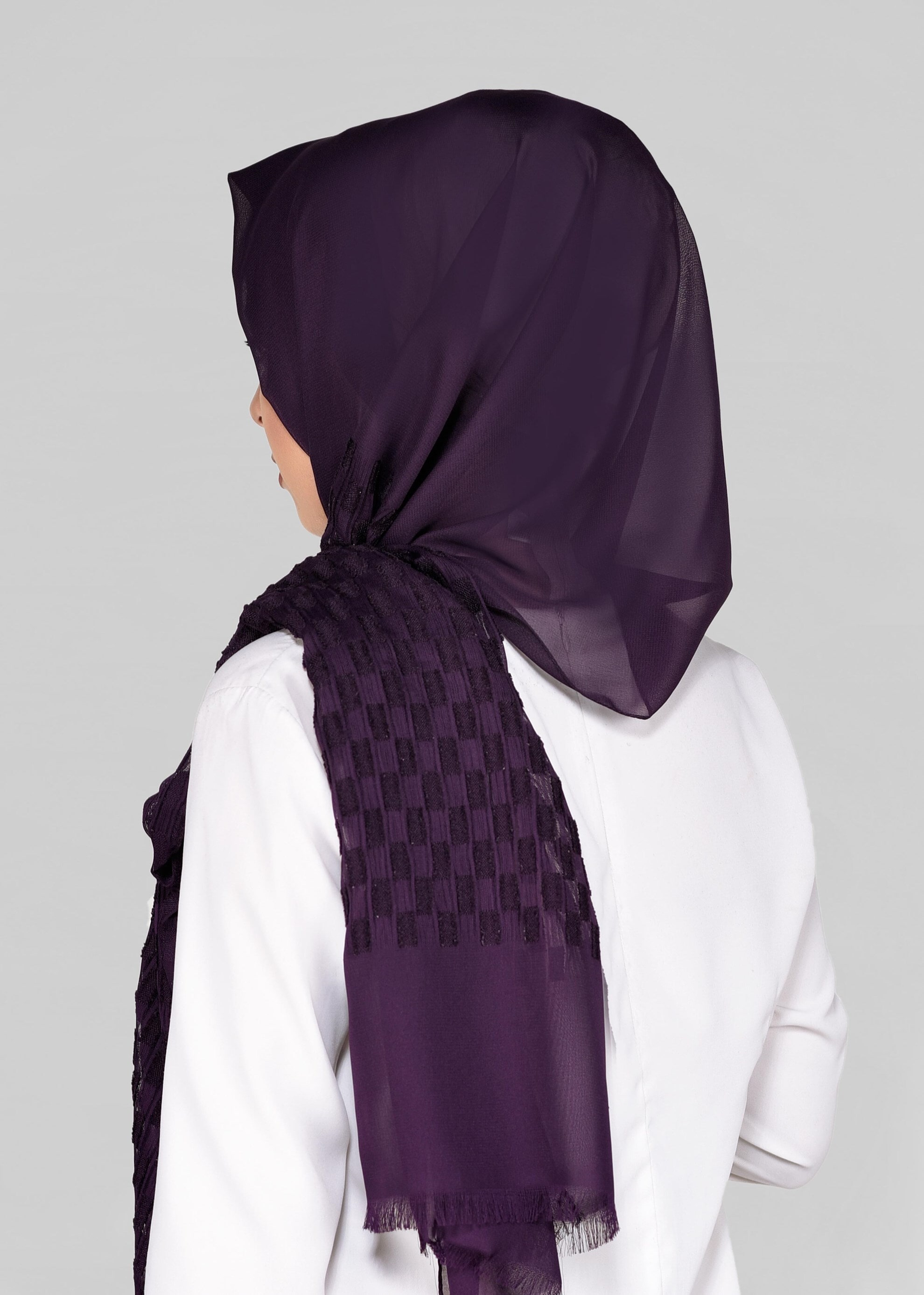 Tesettür giyim MOR 9912 ALVİNA GOFRE ŞAL