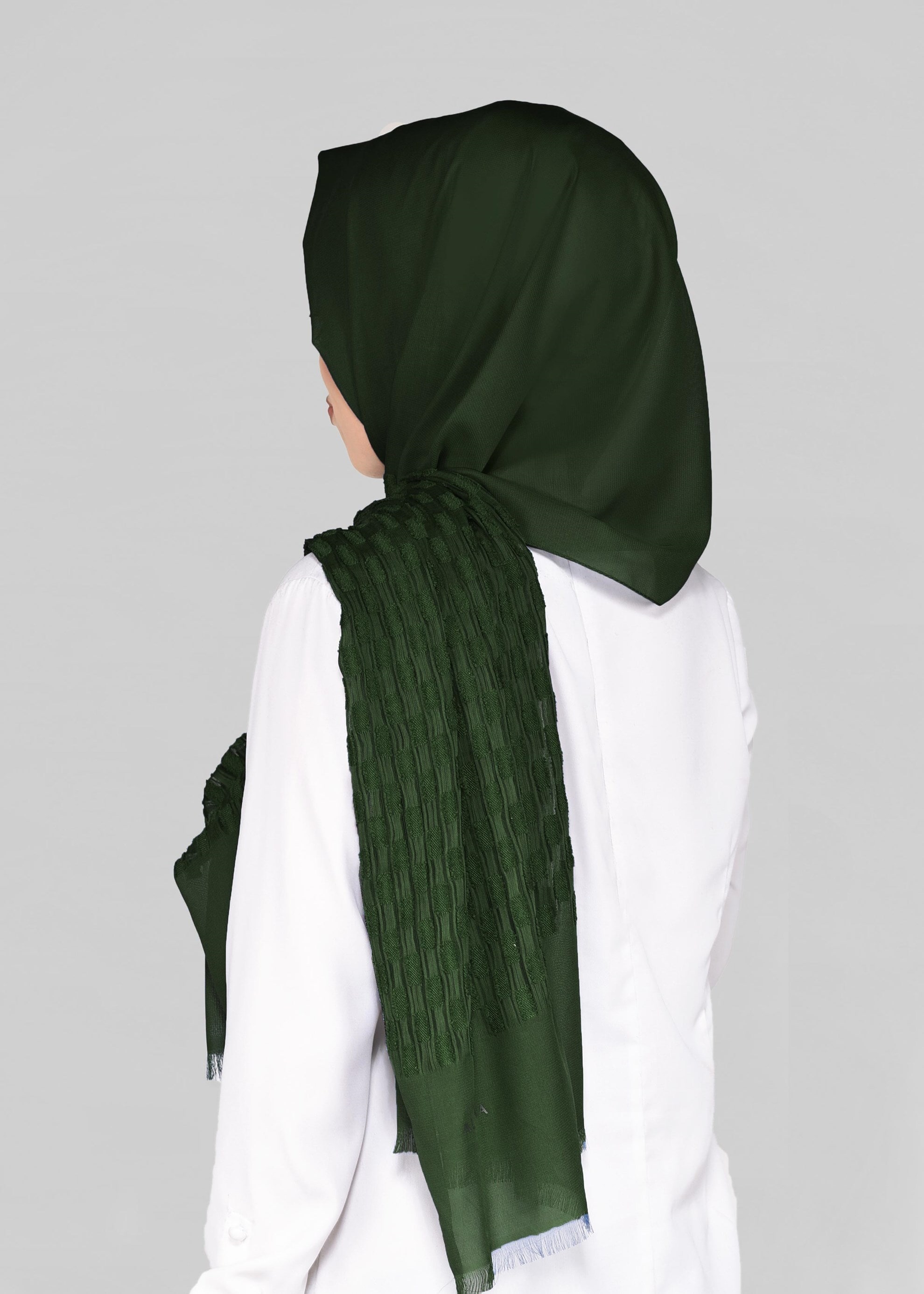 Tesettür giyim HAKİ 9912 ALVİNA GOFRE ŞAL