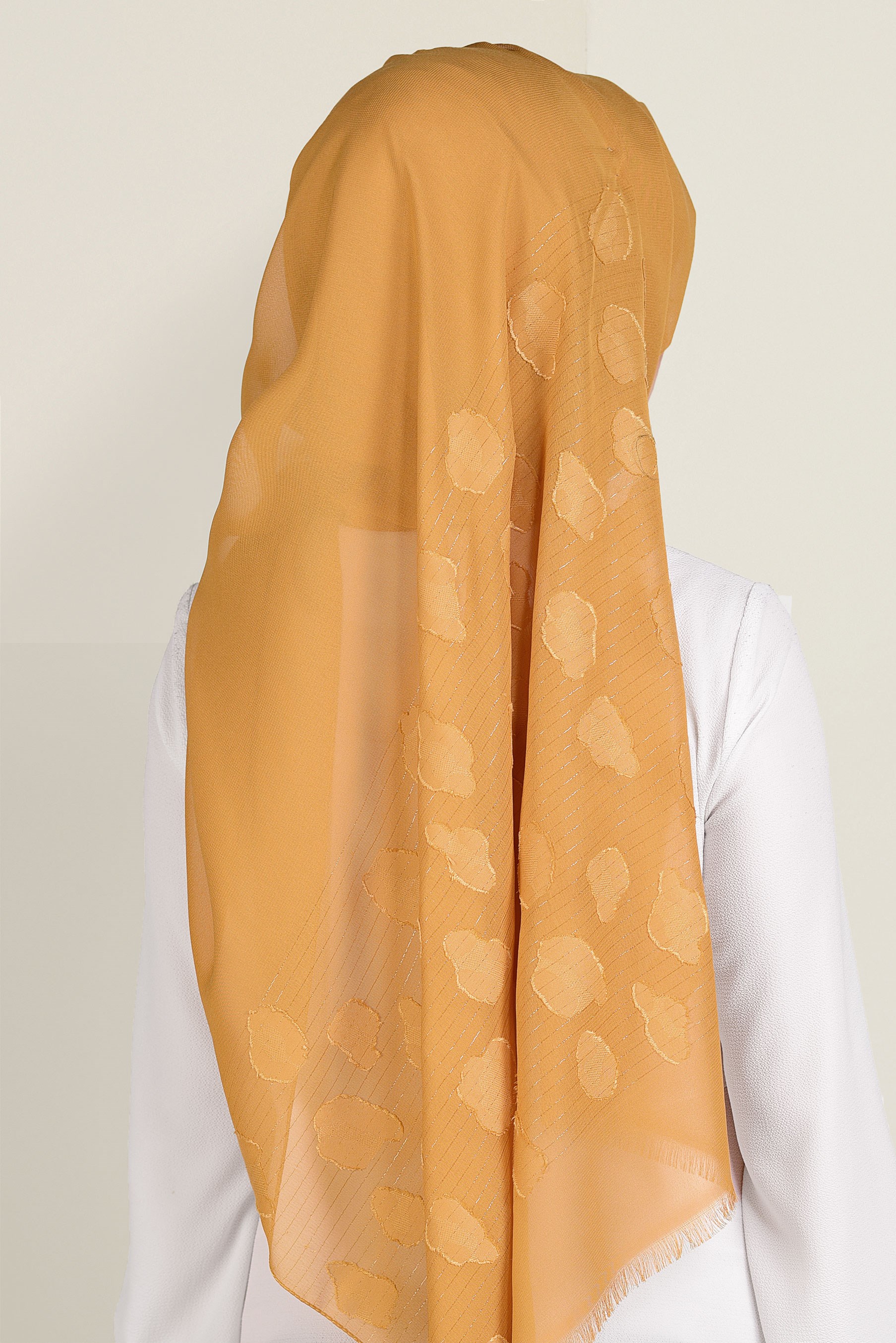 Tesettür giyim ALTIN 9913 ALVİNA SİMLİ ŞİFON ŞAL