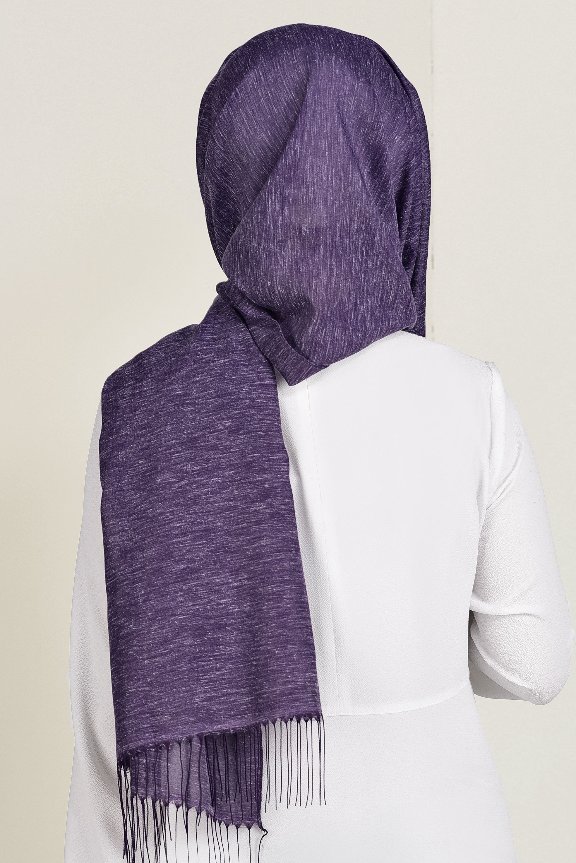 Tesettür giyim MOR 9914 ALVİNA KETEN  ŞAL