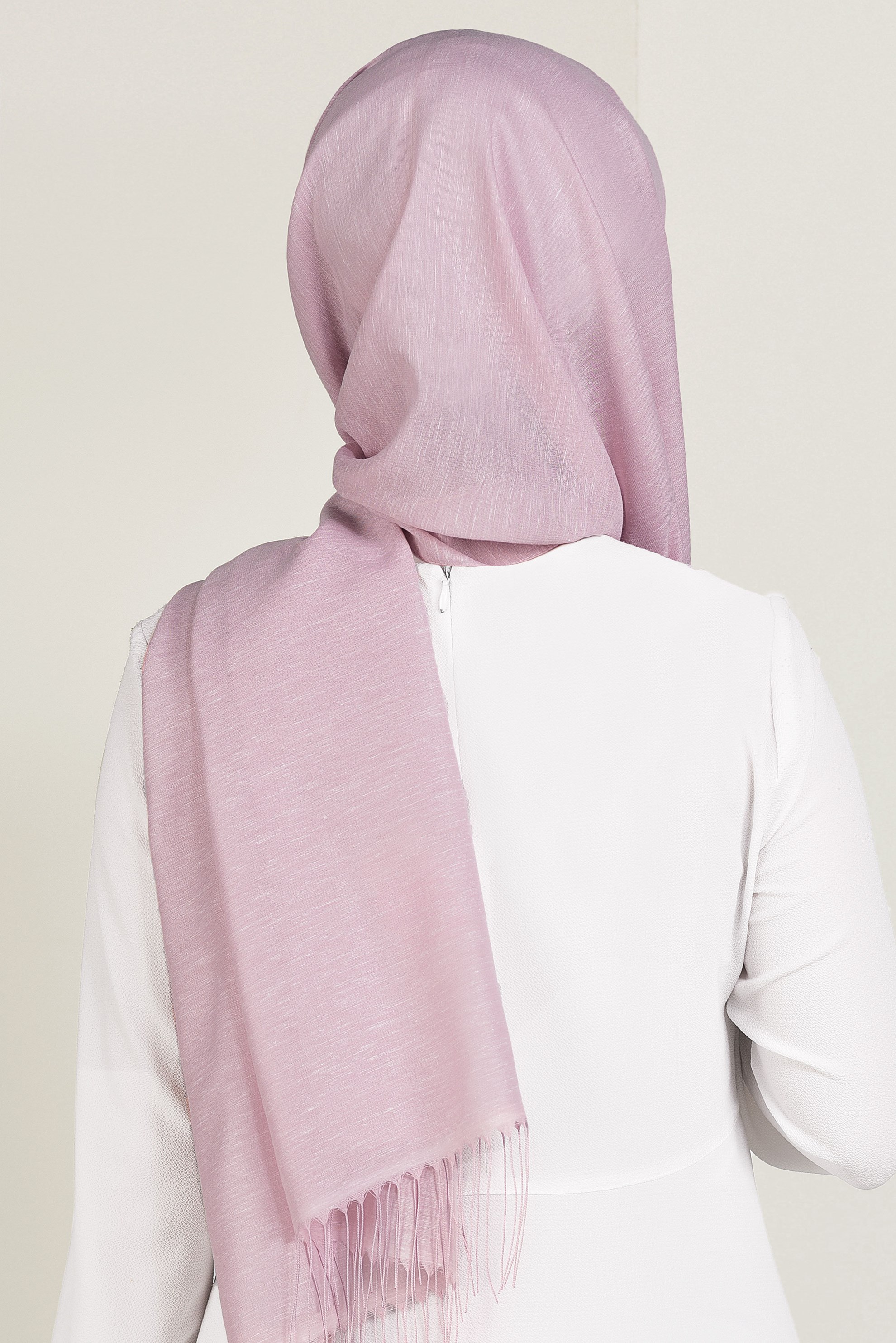 Tesettür giyim PUDRA 9914 ALVİNA KETEN  ŞAL