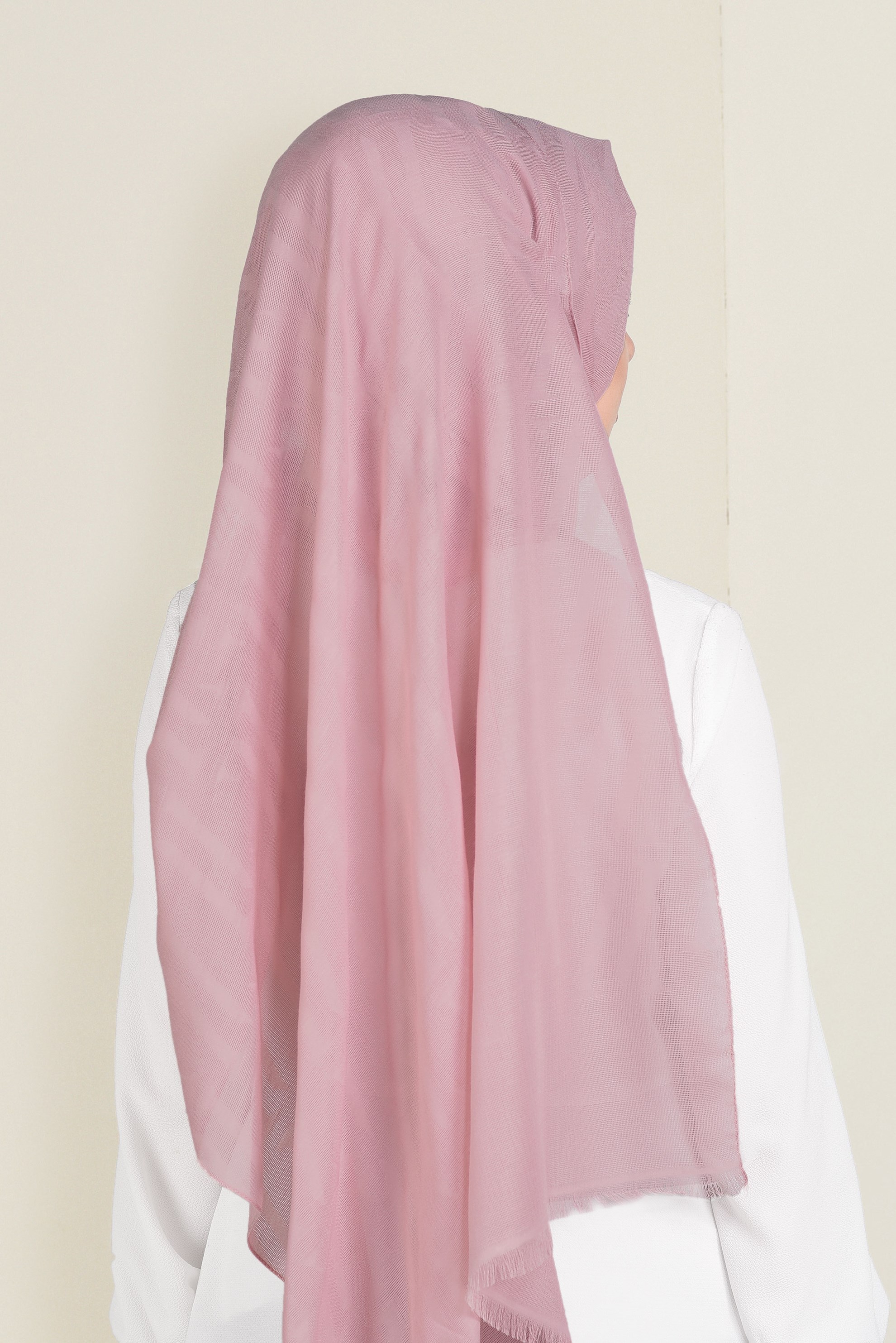 Tesettür giyim PUDRA 9915 ALVİNA LOGOLU  ŞAL