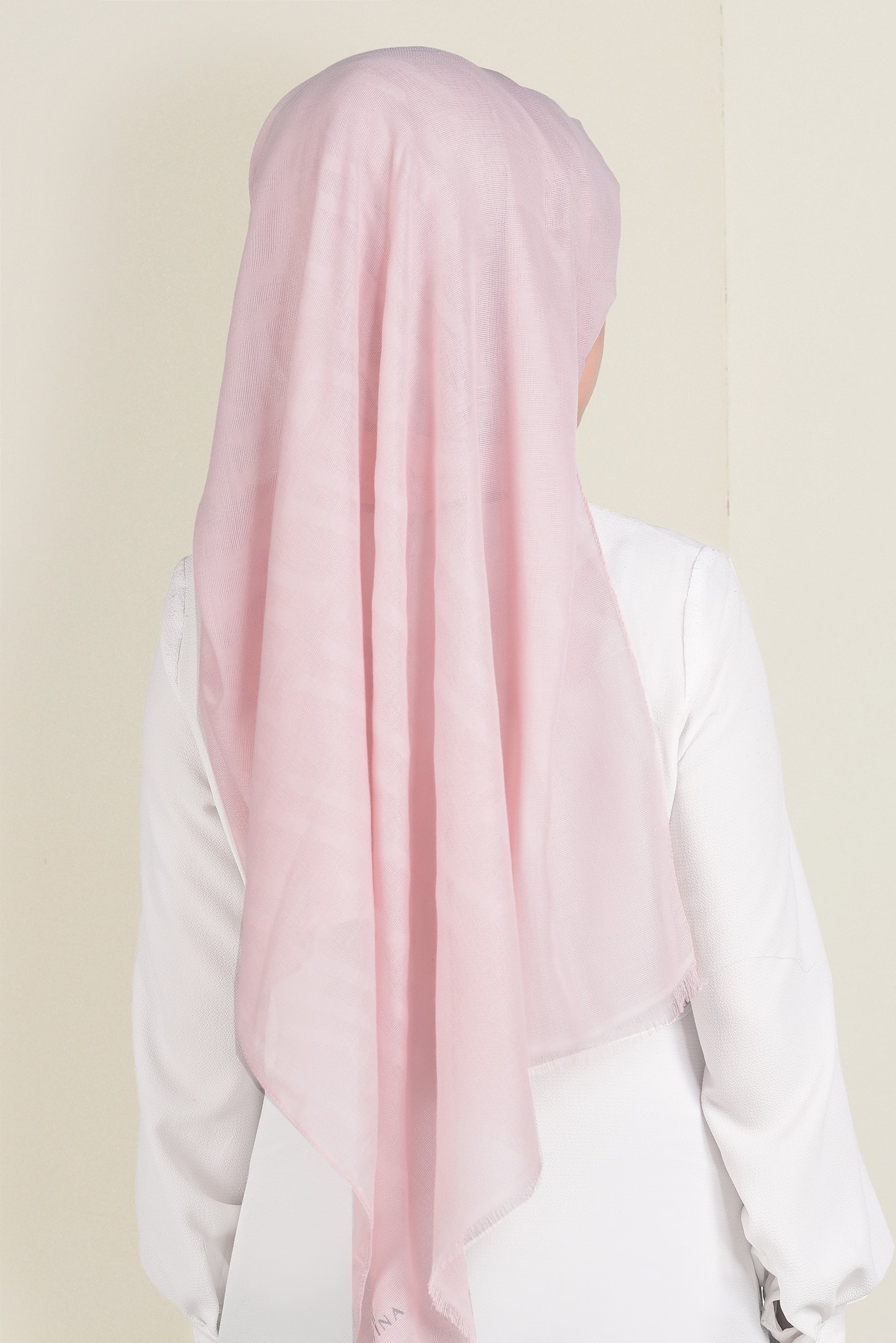 Tesettür giyim PUDRA 9915 ALVİNA LOGOLU  ŞAL