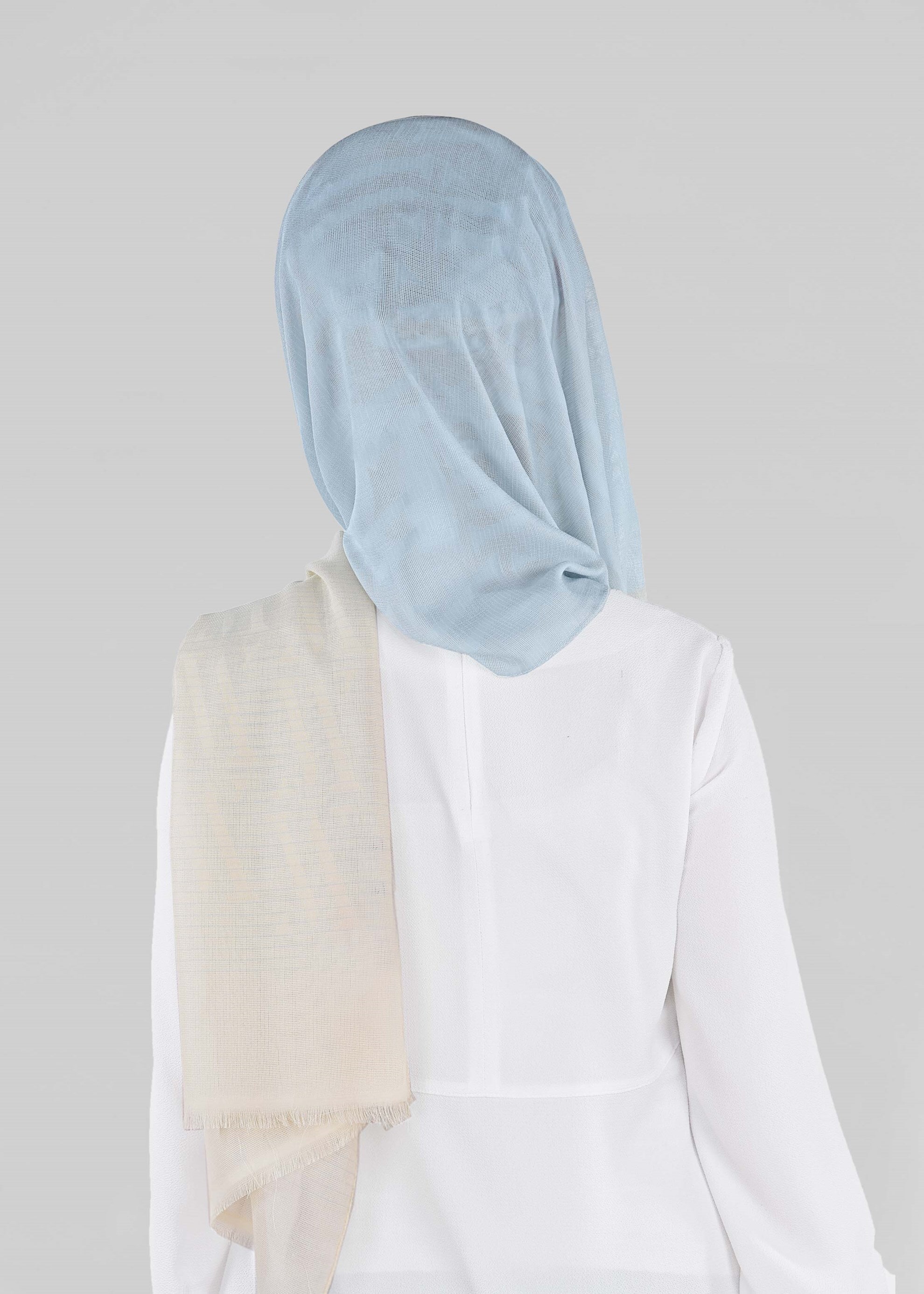 Tesettür giyim EKRU 9917 ALVİNA ÇİZGİLİ ŞAL