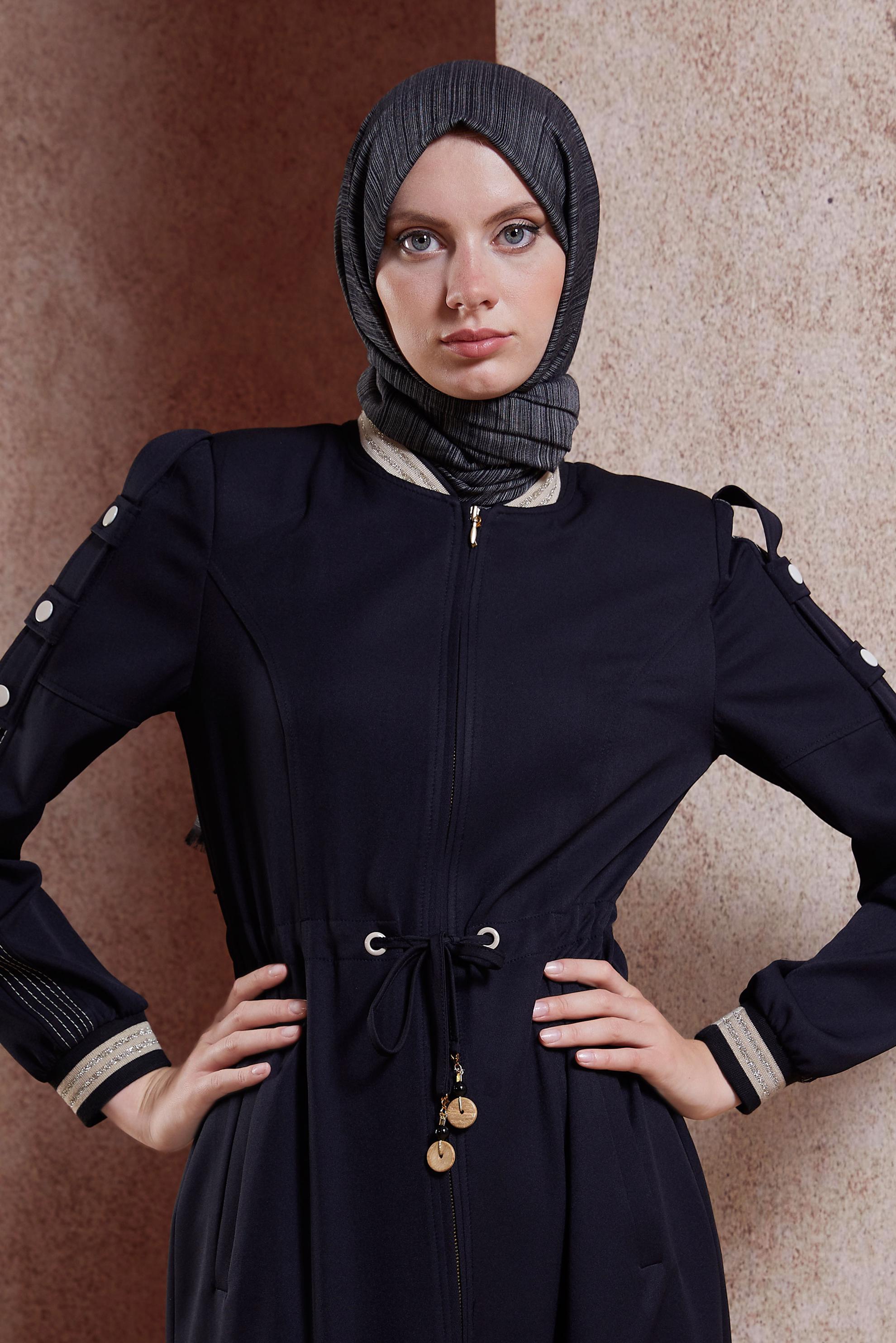 Tesettür giyim SİYAH ALVİNA ŞAL 9918