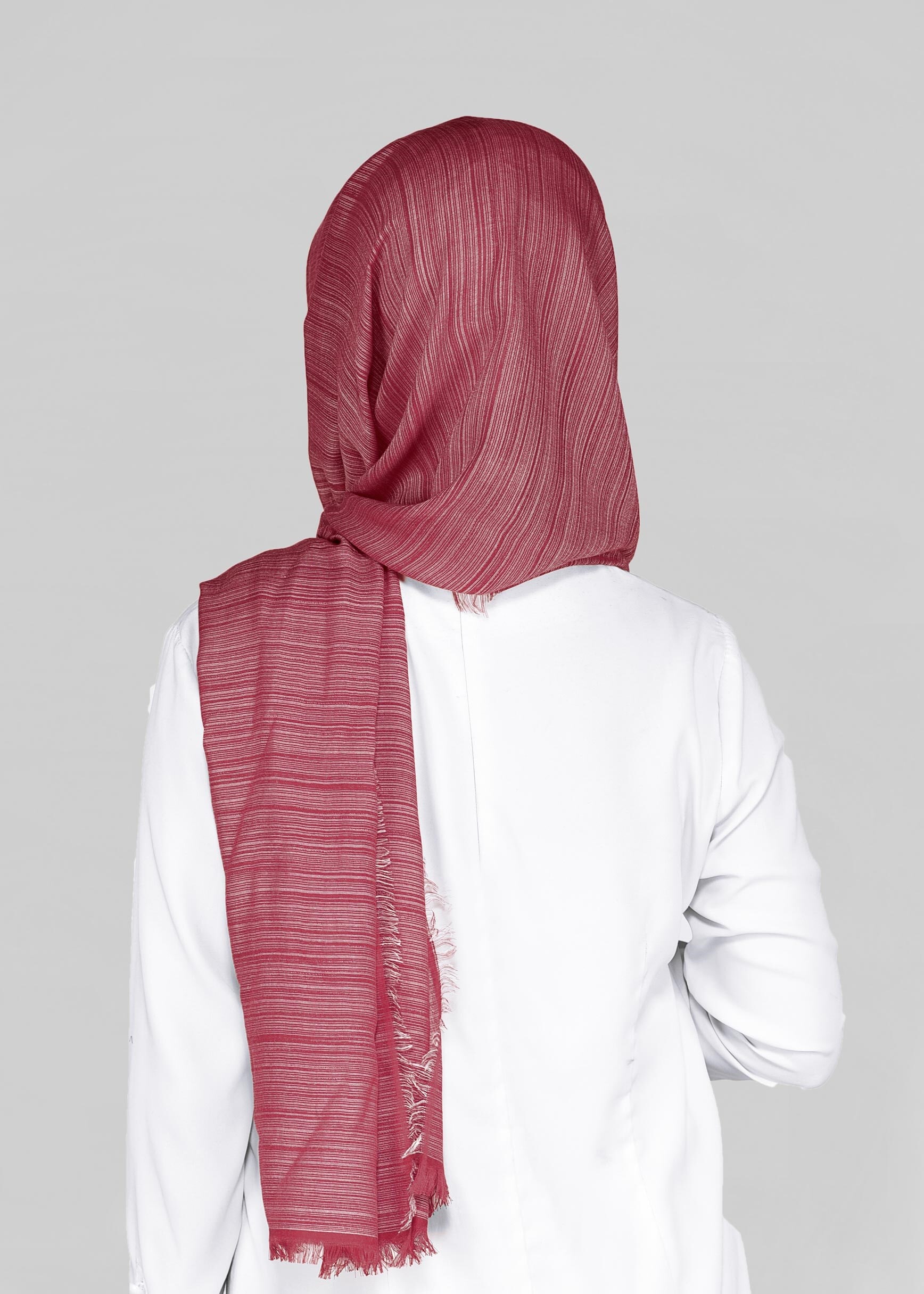 Tesettür giyim KIRMIZI ALVİNA ŞAL 9918