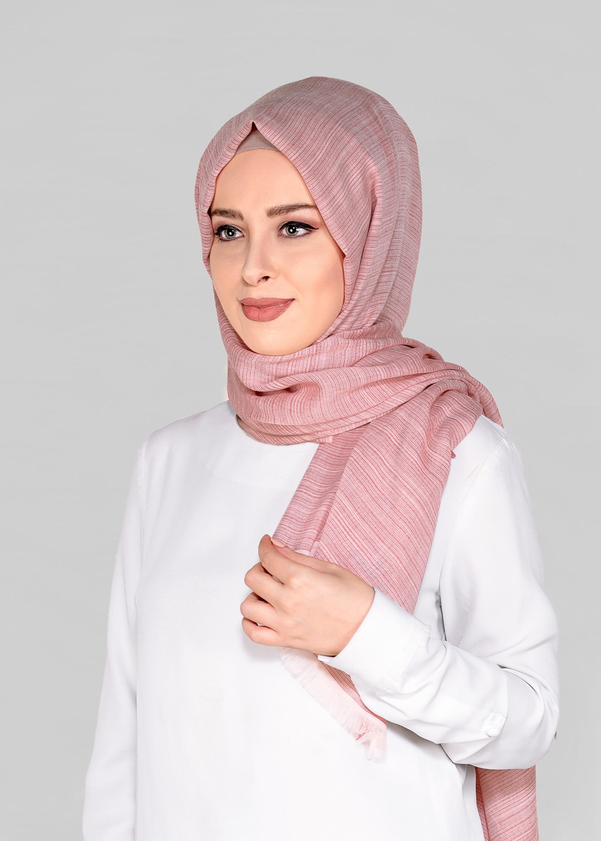 Tesettür giyim TURUNCU ALVİNA ŞAL 9918