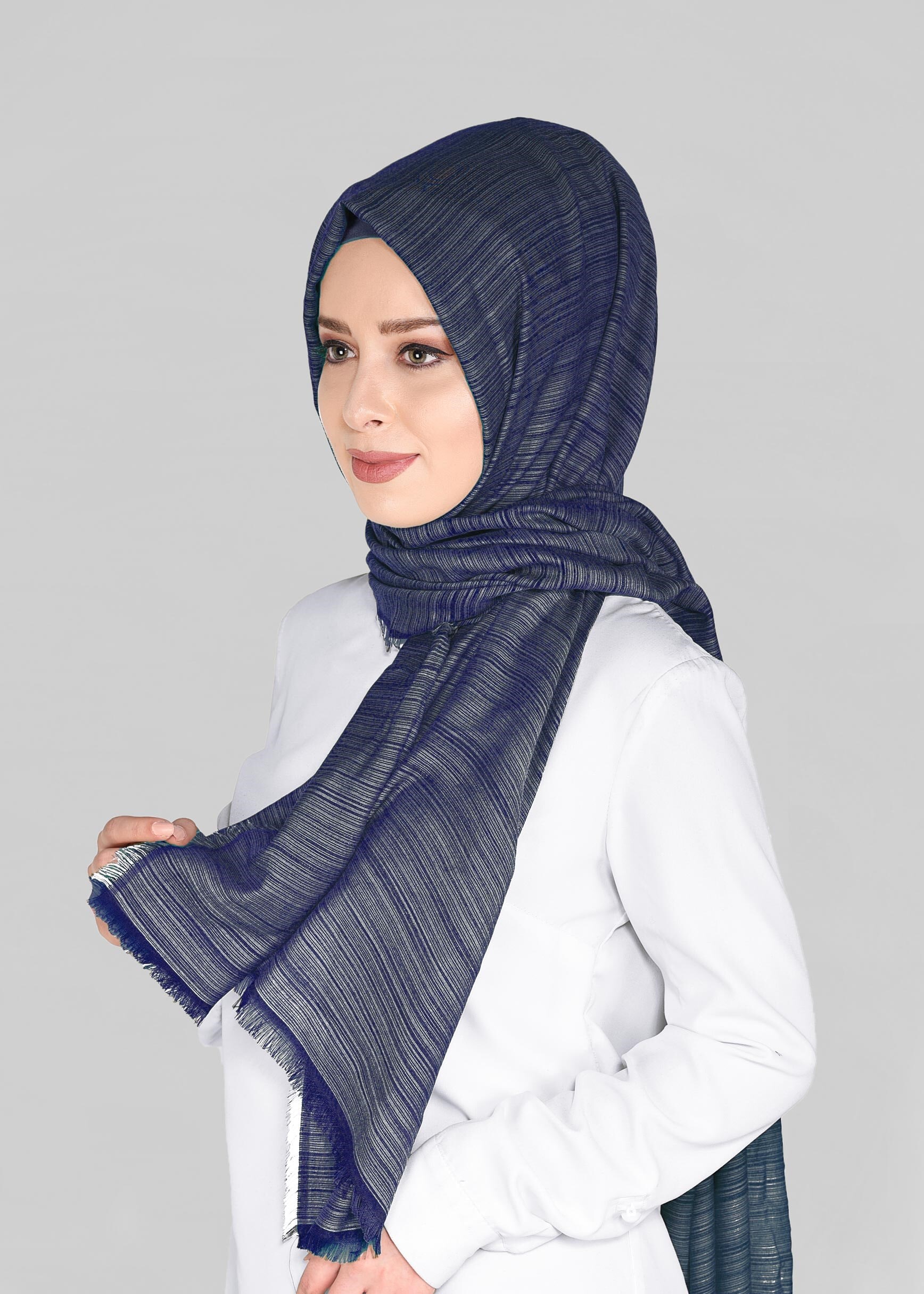 Tesettür giyim LACİVERT ALVİNA ŞAL 9918