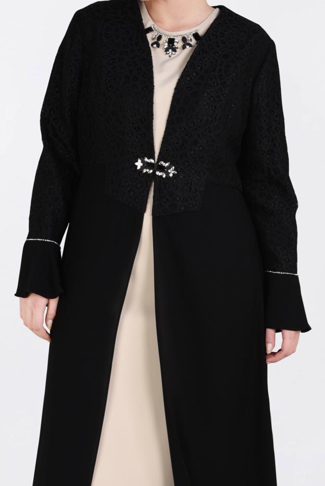 Vêtements hijab NOIR 3414 ALEYNA 2′Lİ ELBİSELİ TAKIM 42/48 TEK44 - ALVİNA