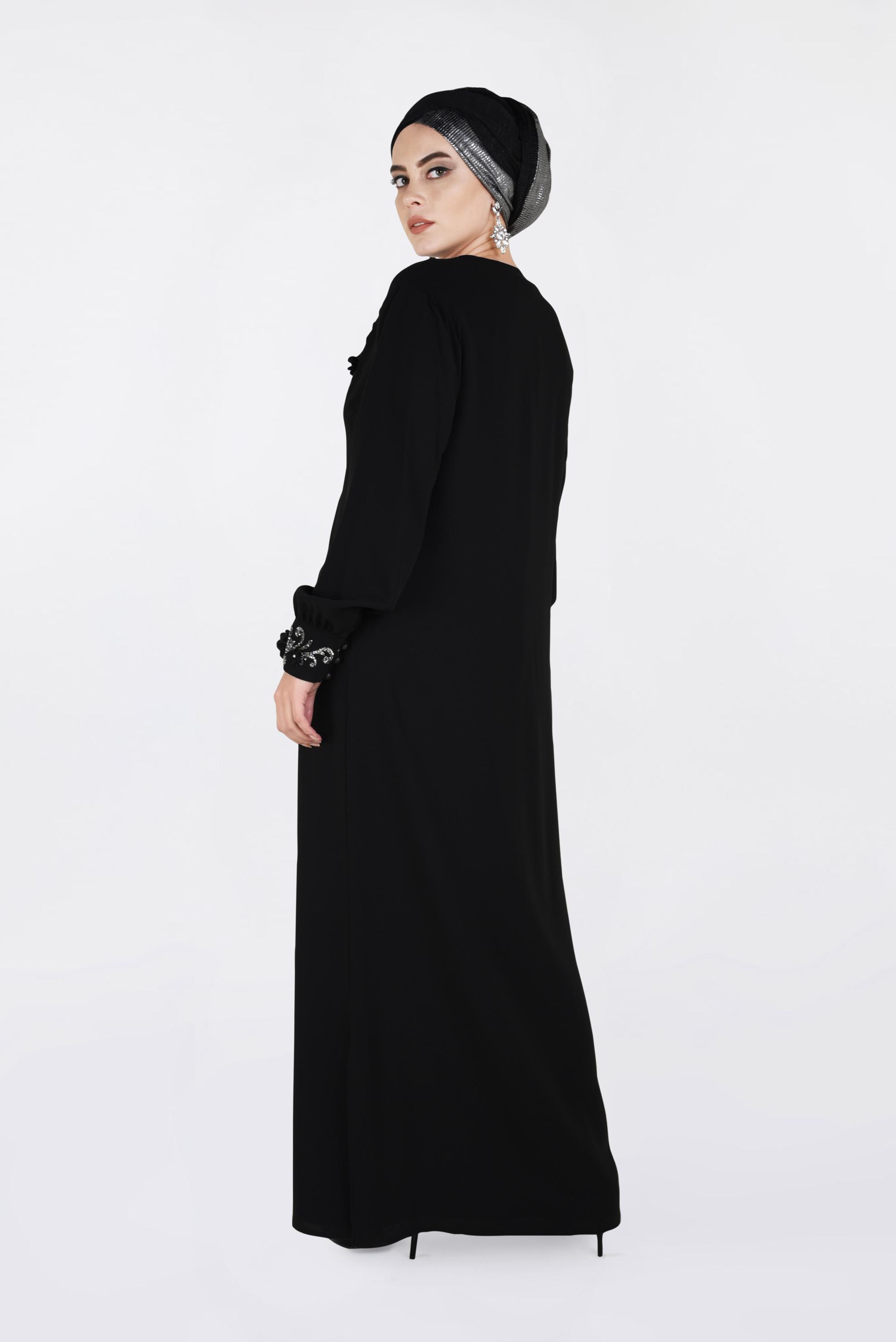 Hijab clothing BLACK 3417 NİL CREP 2′Lİ ELB.TAKIM 44/50 TEK46