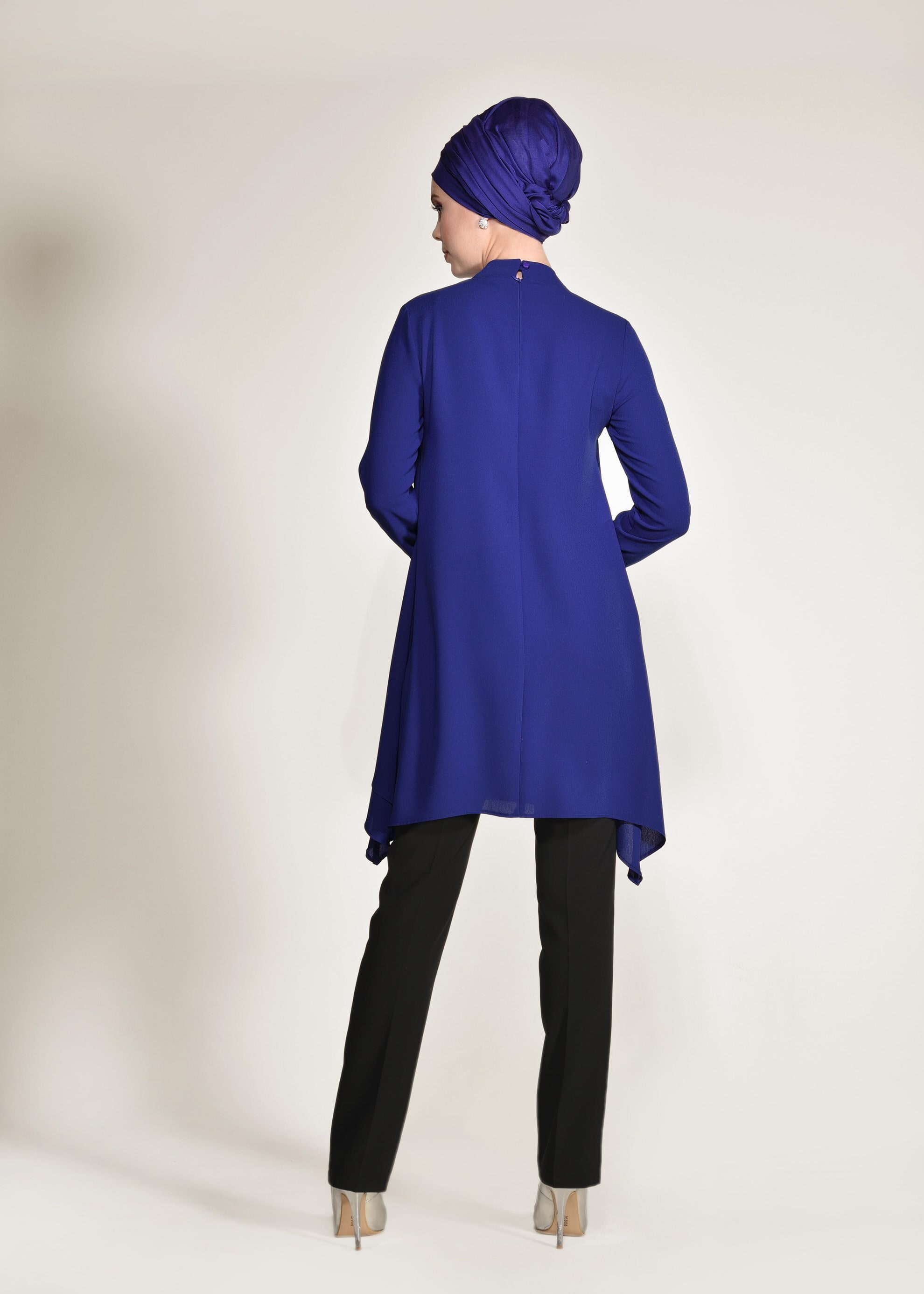 Tesettür giyim LACİVERT TAŞ BASKILI 2&prime;Lİ PANTOLON TAKIM 3408