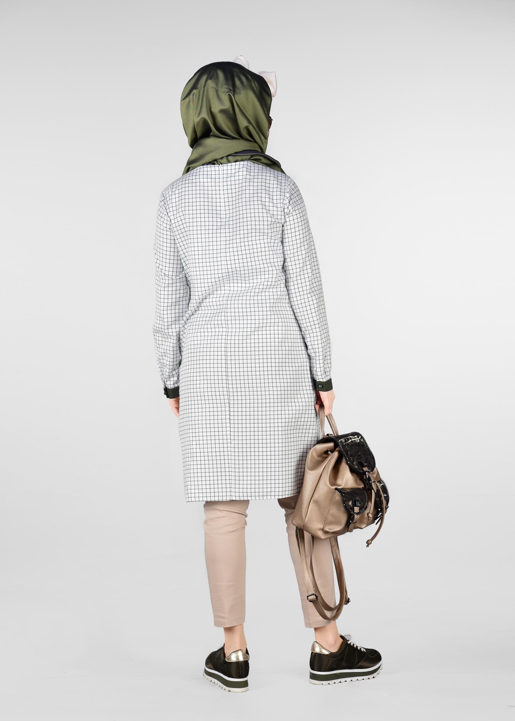 Tesettür giyim EKRU 4059 4313 TUNİK 38/46 TEK40