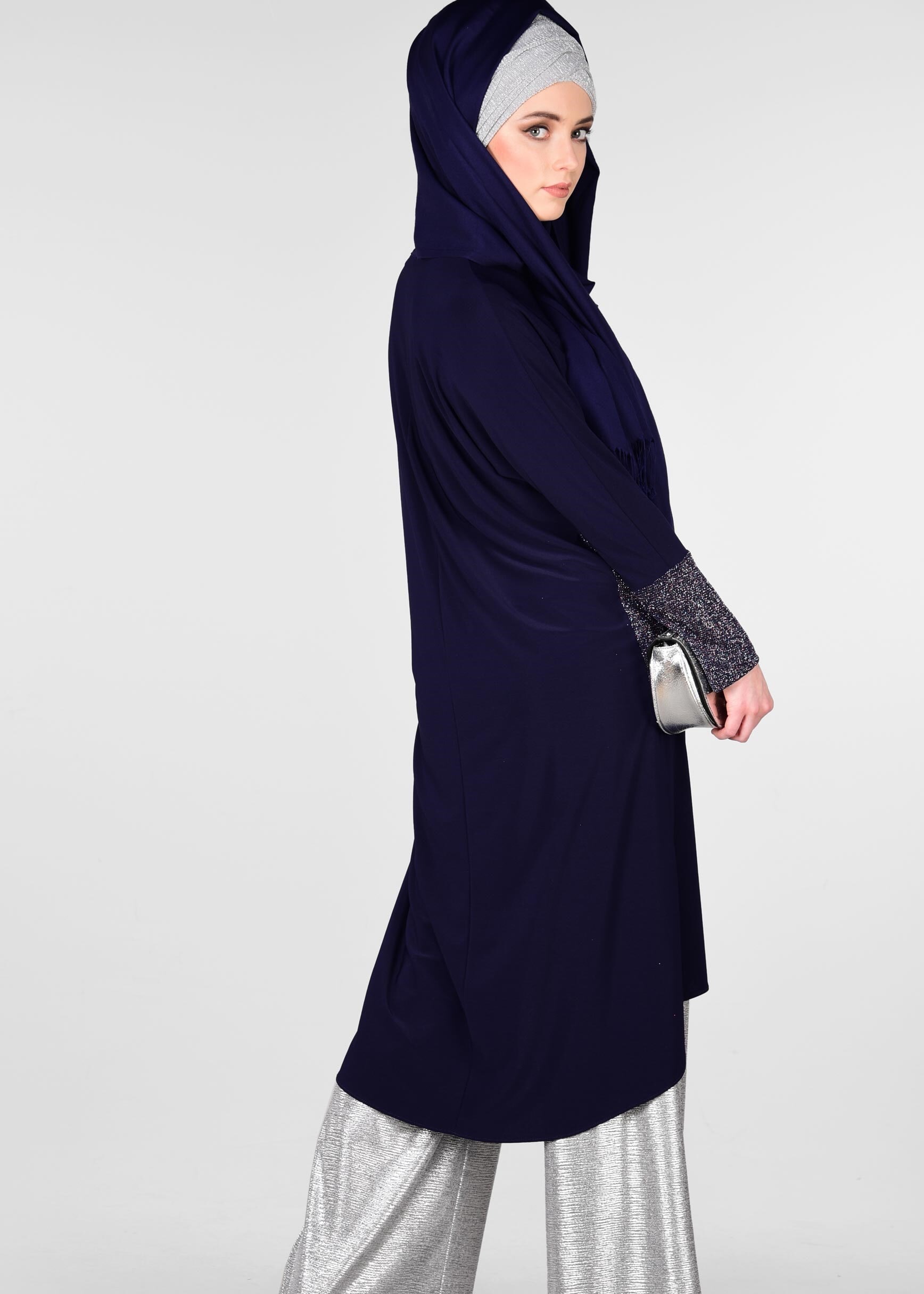 Tesettür giyim LACİVERT 4066 VİZONA TUNİK 40/48