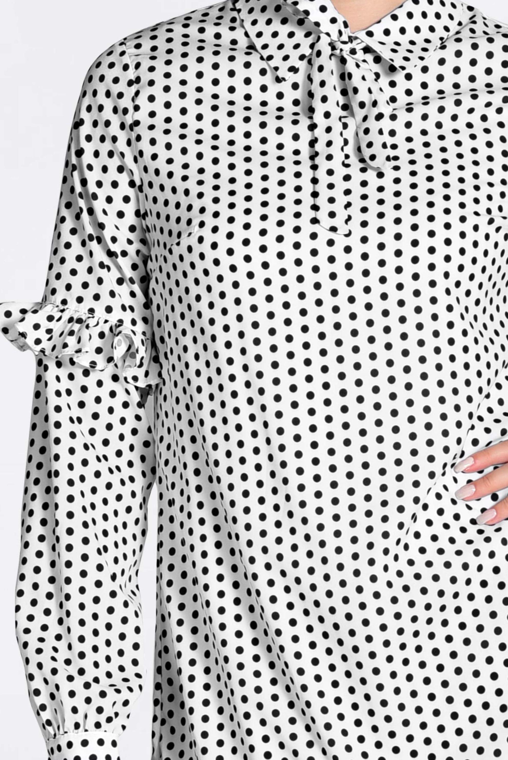 Tesettür giyim BEJ PUANTİYE DESENLİ TUNİK 4387