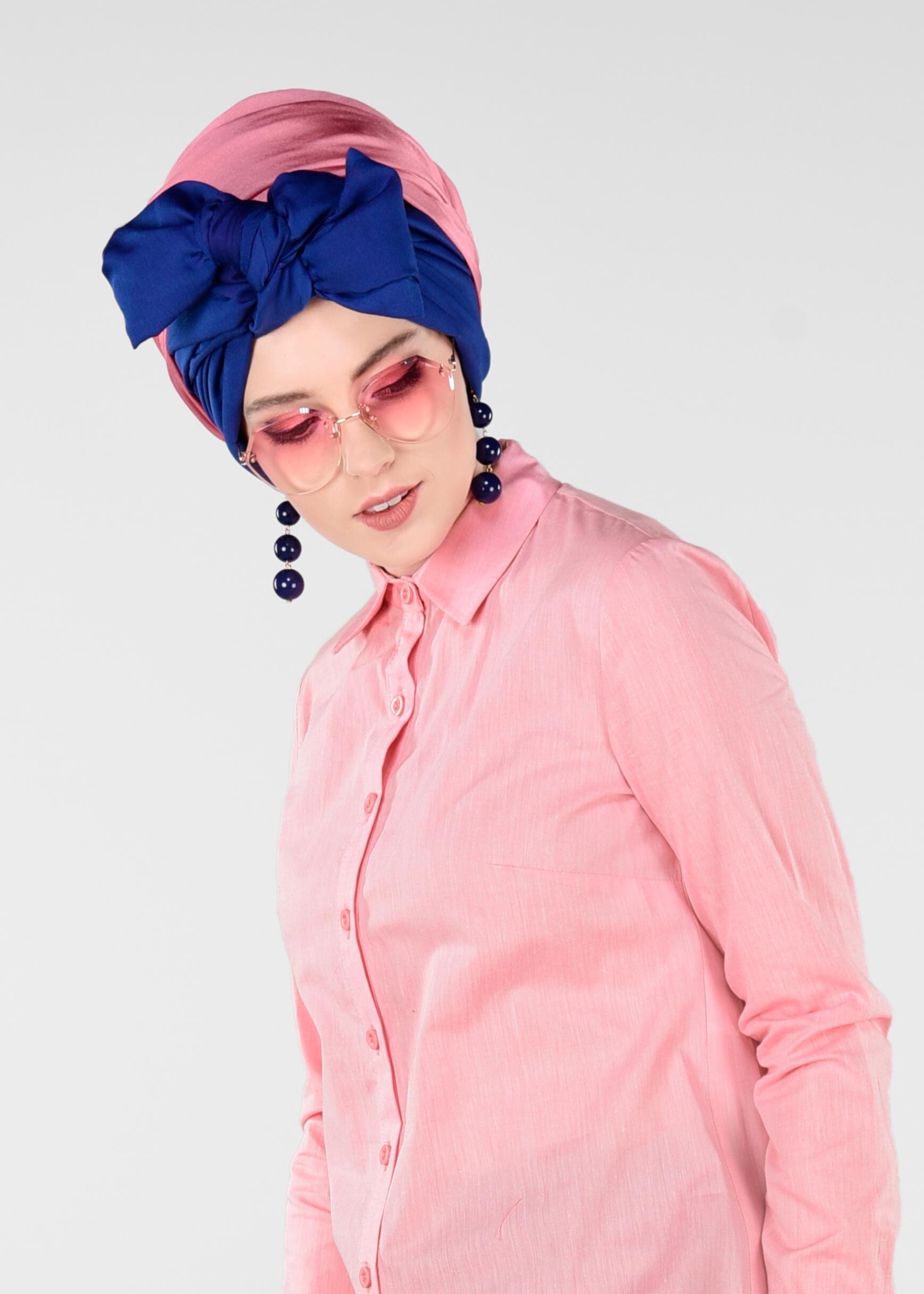 Tesettür giyim KIRMIZI ETEK UCU FIRFIRLI TUNİK 4896