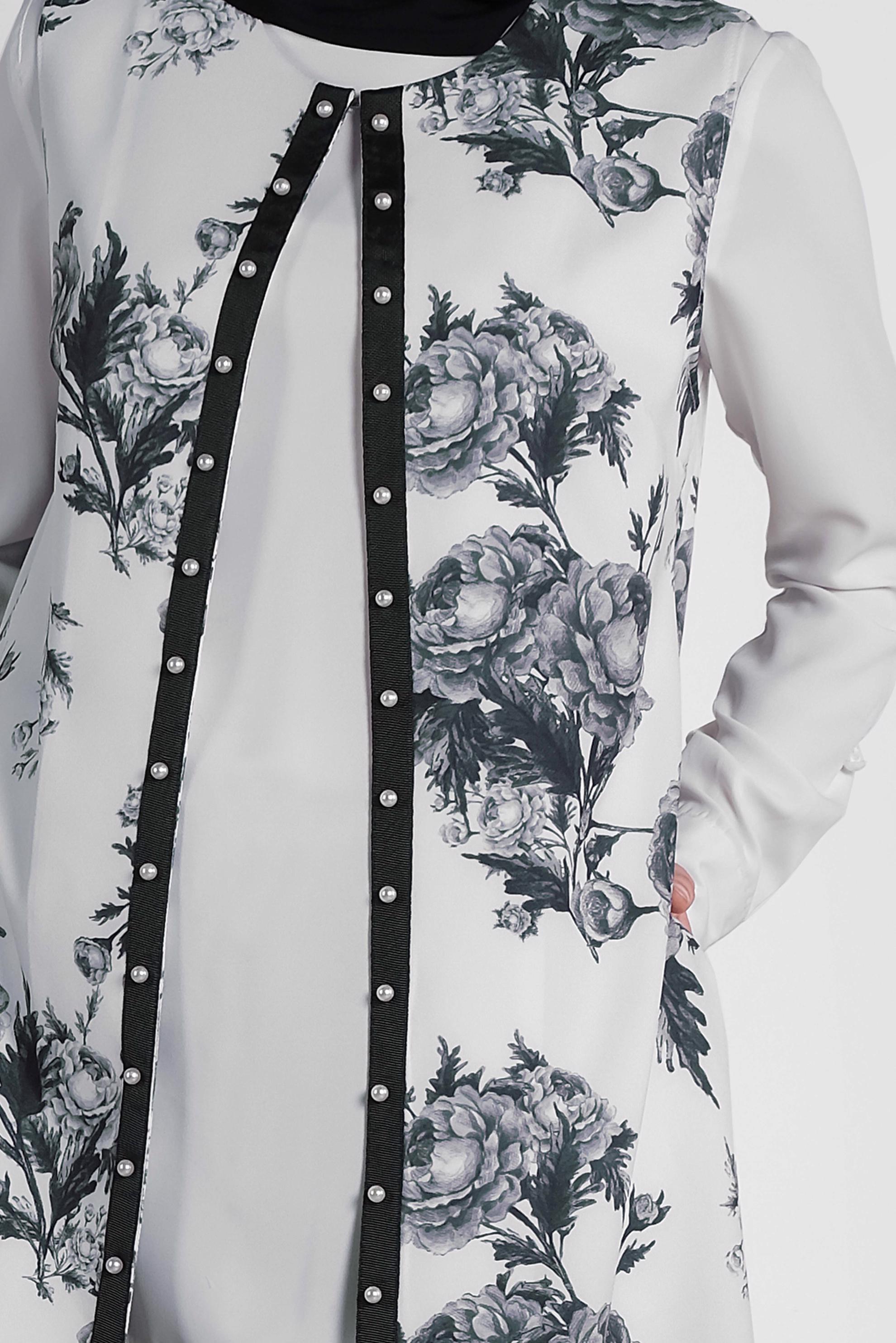 Hijab clothing GREY 4140 VALENTO 12234 YELEK 38/44