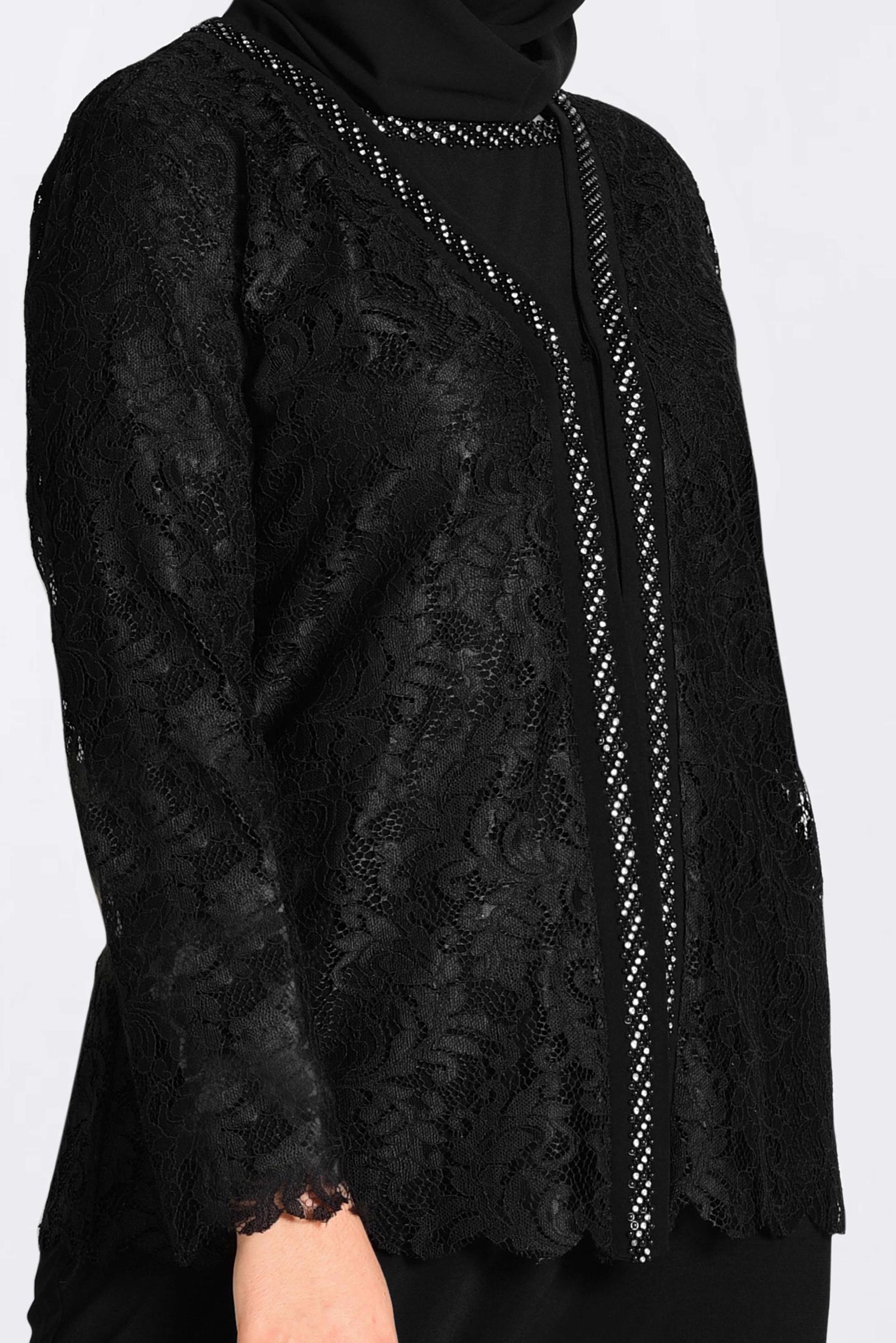 Hijab clothing BLACK 2816 VİZONA 2&prime;Lİ ELBİSE 46/52