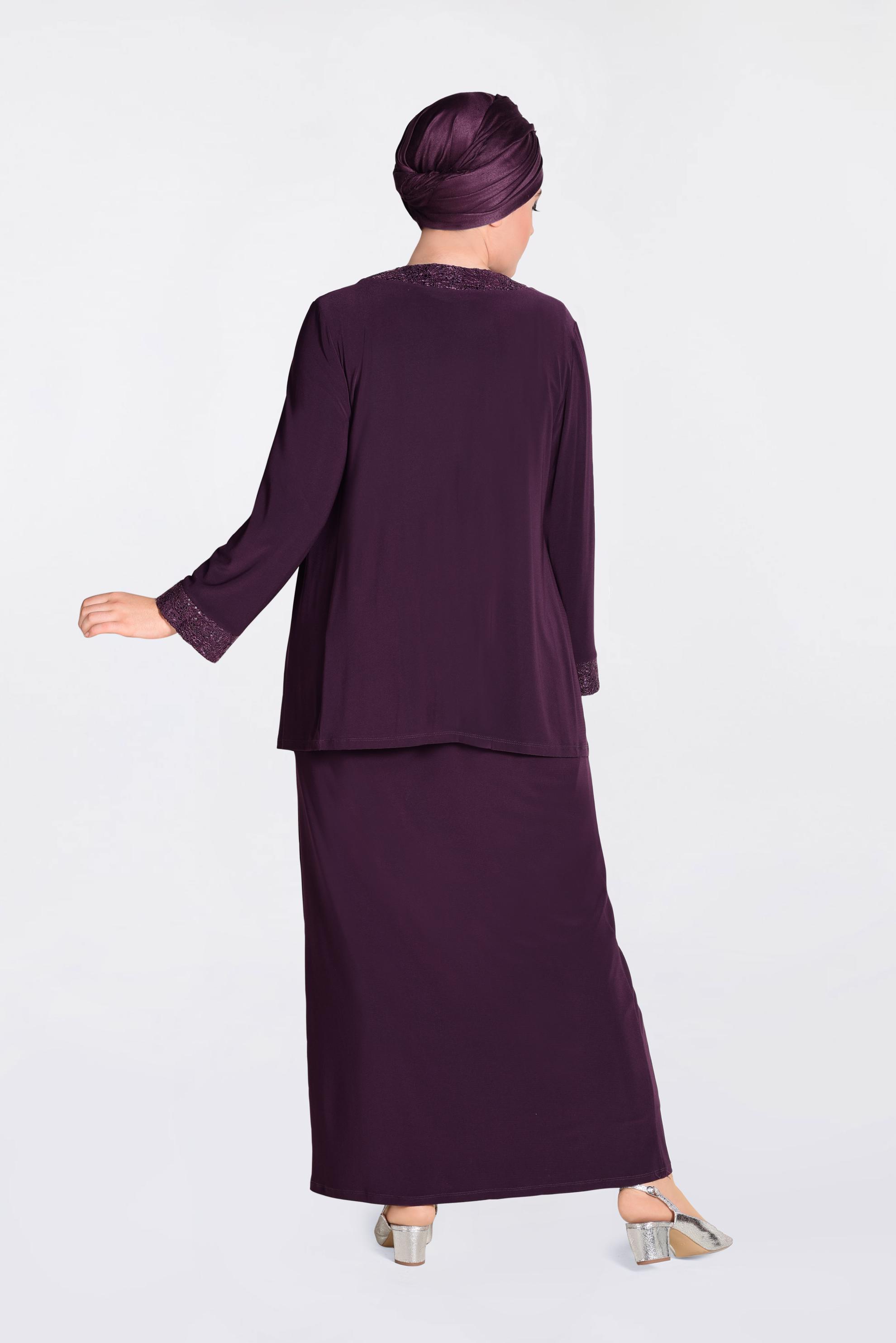 Tesettür giyim MÜRDÜM DESENLİ 2&prime;Lİ ELBİSE 2817