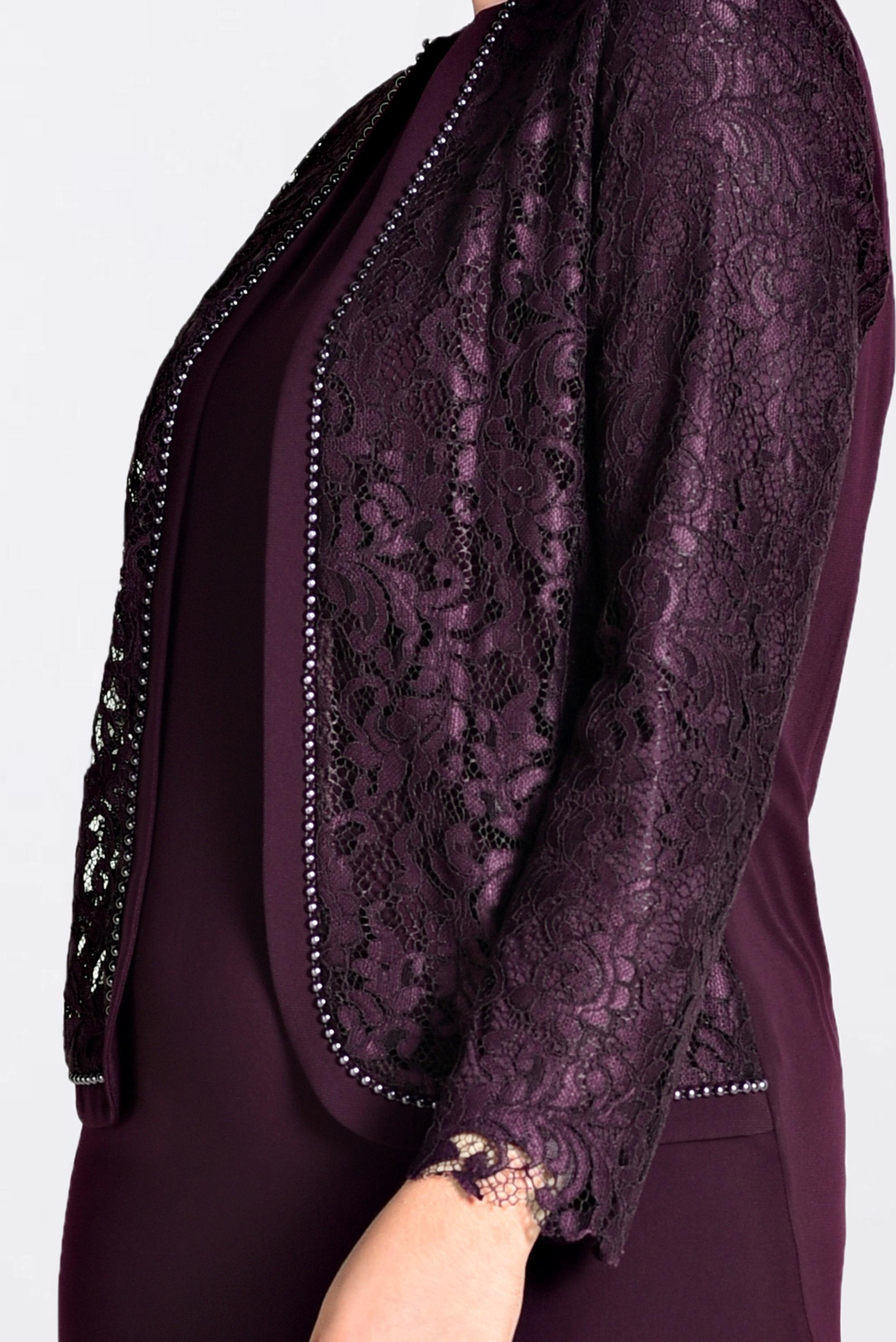 Tesettür giyim MÜRDÜM  DANTEL VE BONCUK İŞLEMELİ ELBİSE 2818 