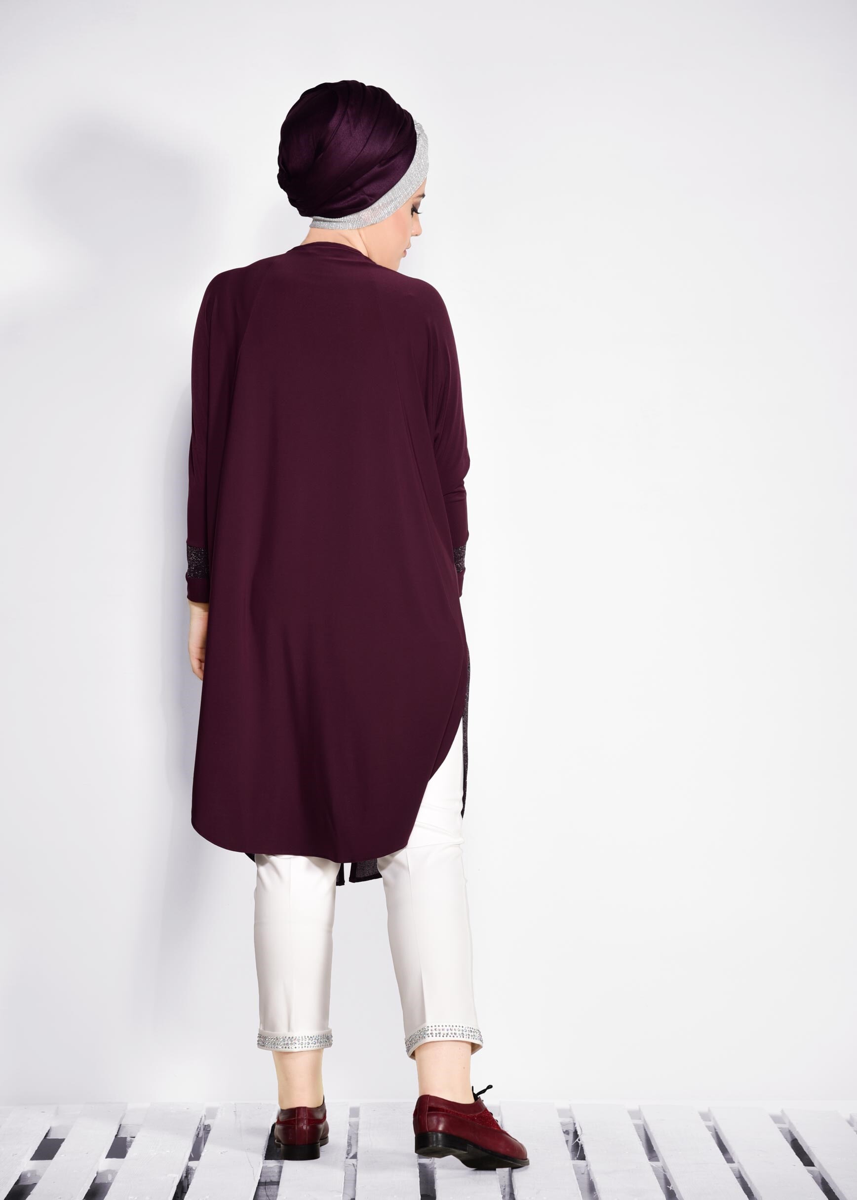 Vêtements hijab PRUNE 2801 VİZONA HIRKA 44/50 TEK42