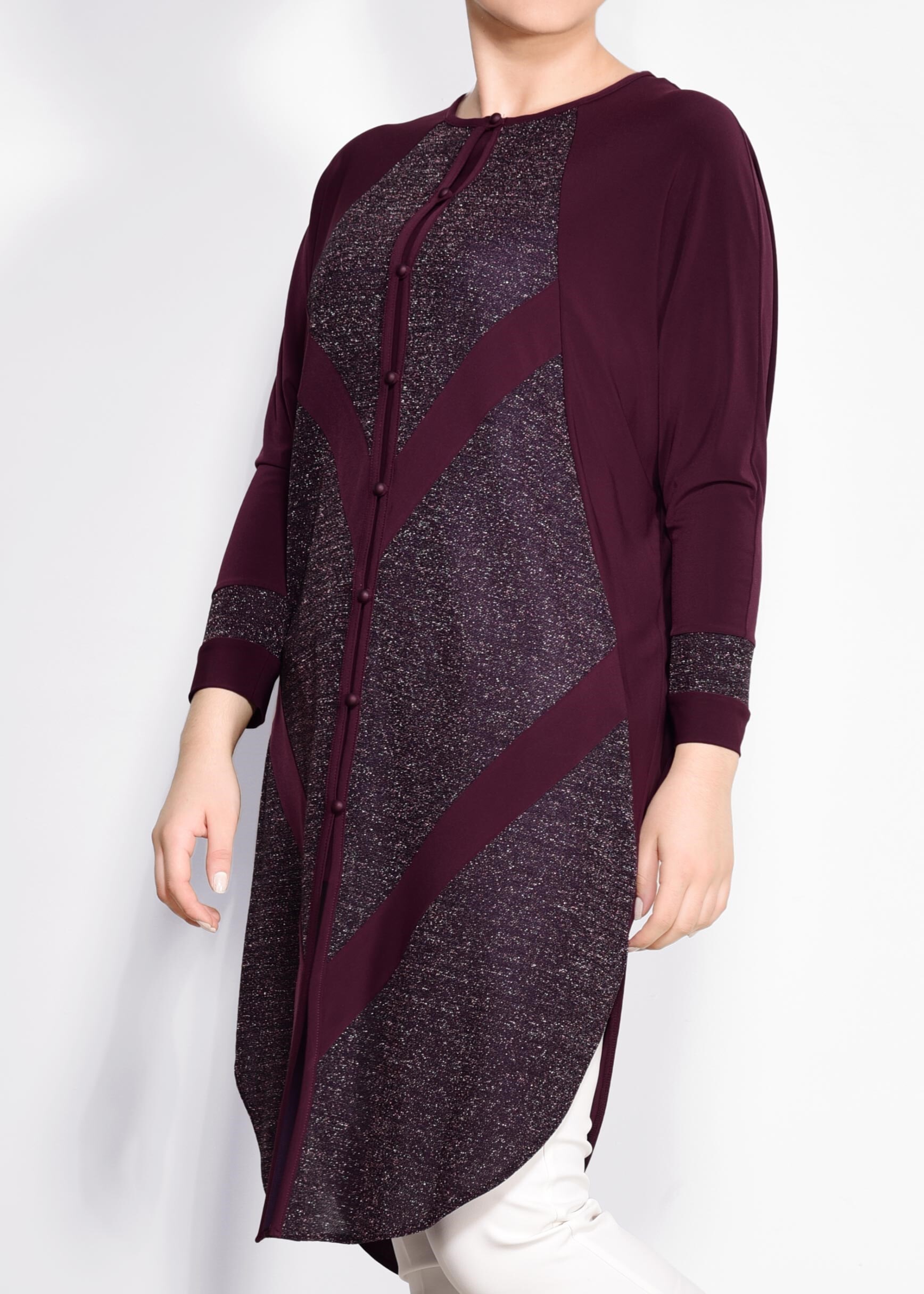 Vêtements hijab PRUNE 2801 VİZONA HIRKA 44/50 TEK42