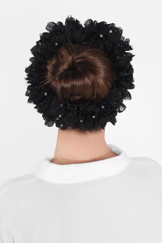 Vêtements hijab NOIR 41018-1 PULLU TOPUZ TOKASI - ALVİNA