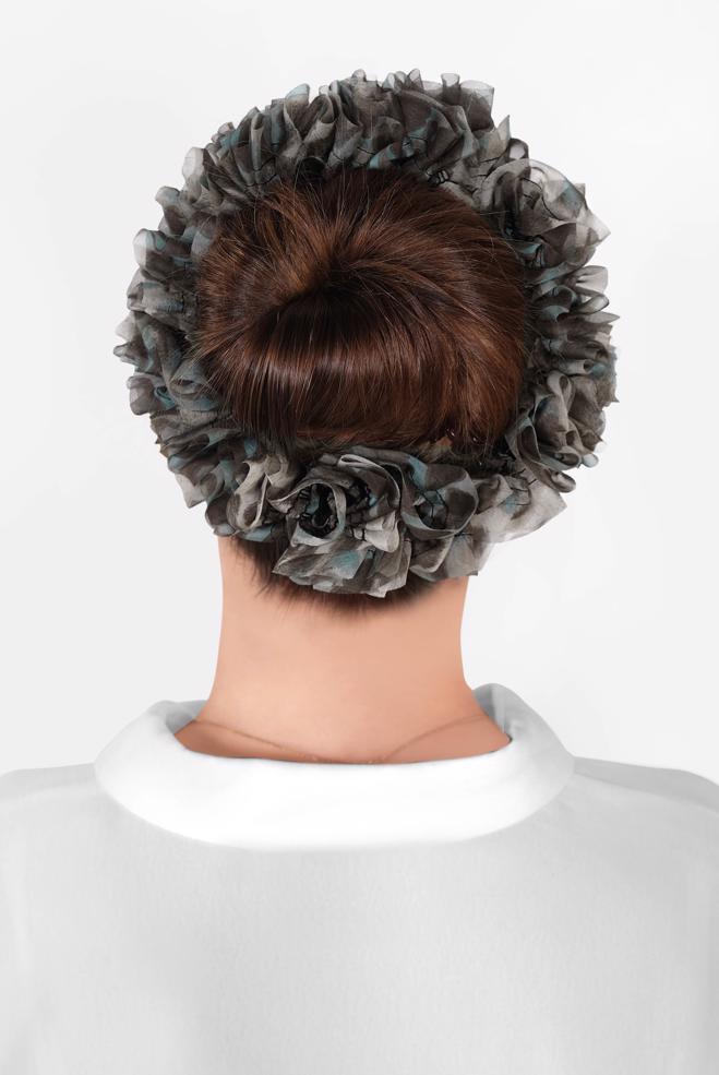 Vêtements hijab VERT 41020-1 ŞİFON TOPUZ TOKASI - ALVİNA