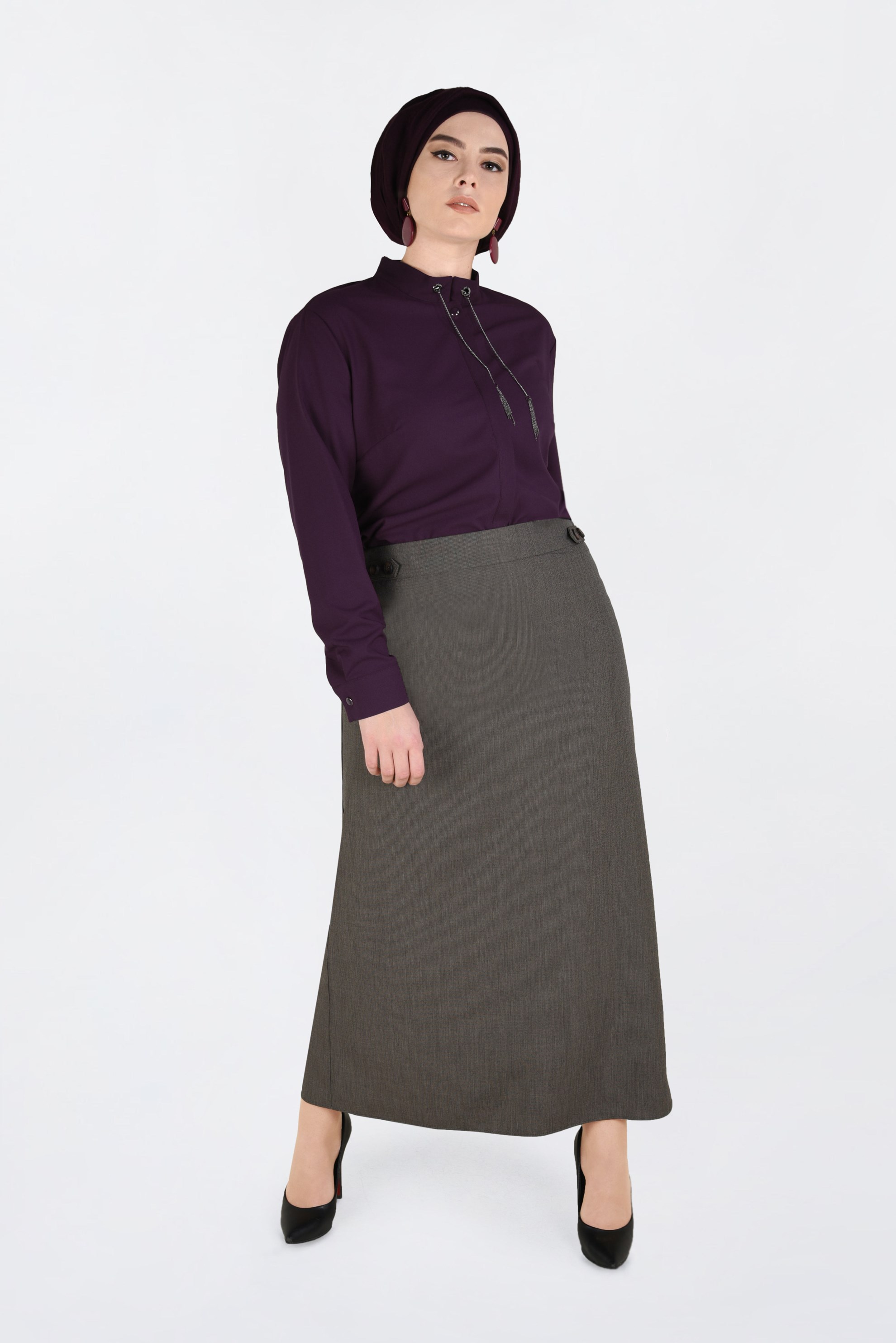 Hijab clothing DAMSON CHAIN DETAILED BLOUSE 2840