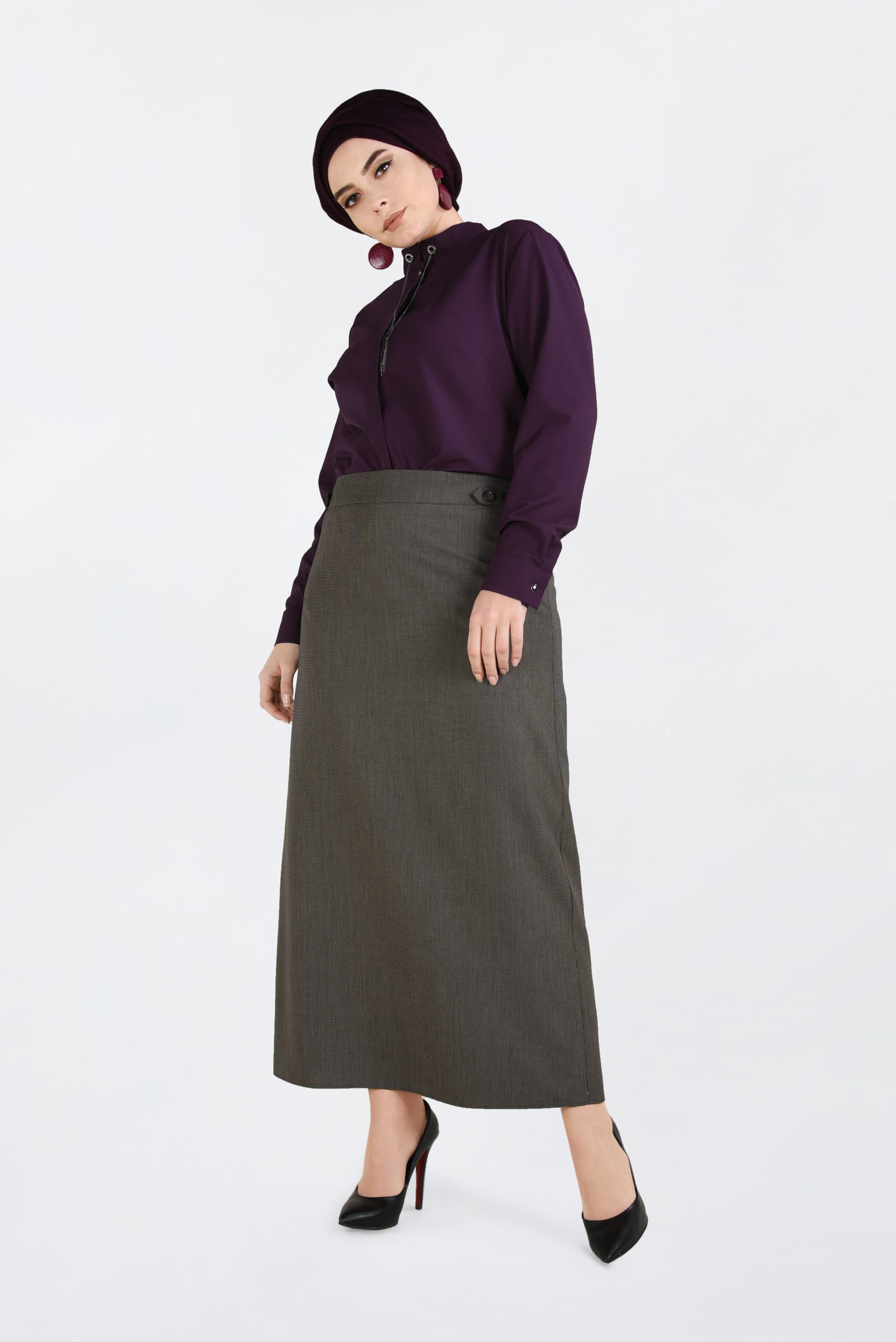 Hijab clothing DAMSON CHAIN DETAILED BLOUSE 2840