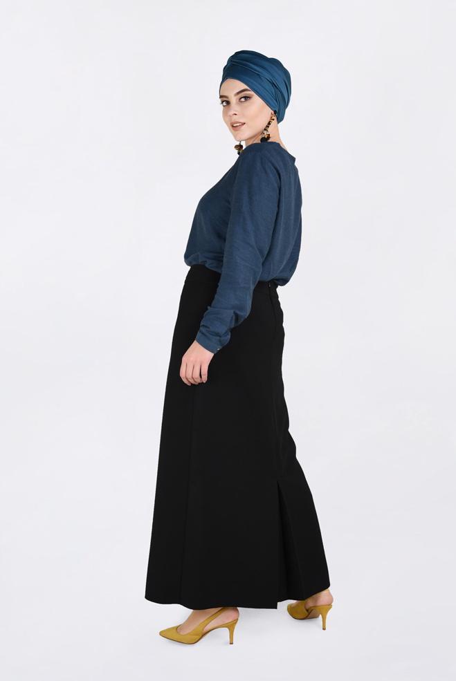 Vêtements hijab BLEU BLOUSE À BOUTONNÉE 2841  - ALVİNA