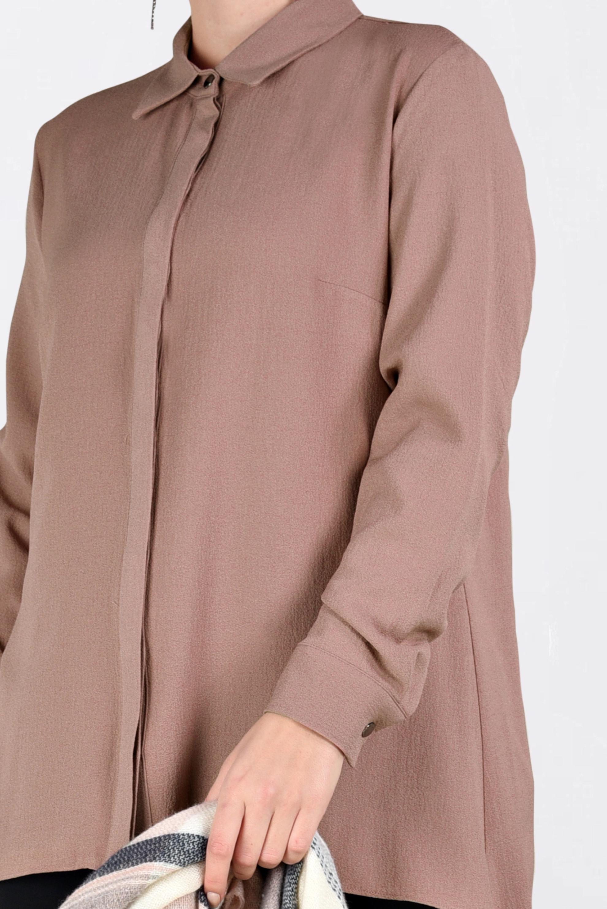 Hijab clothing POWDER COLLAR BUTTONED BLOUSE 2844 
