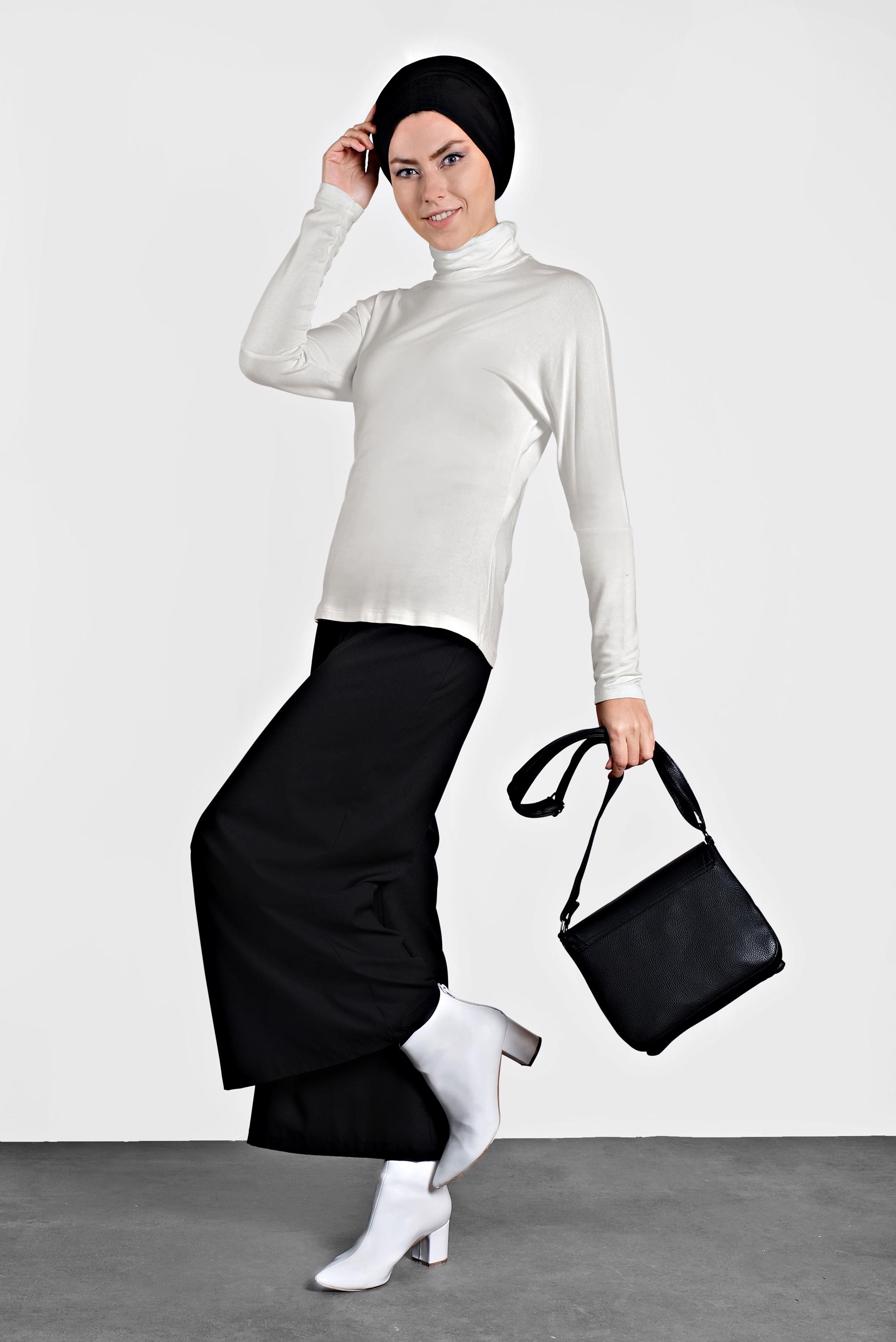 Hijab clothing WHITE TURTLENECK BODYSUIT 4675 