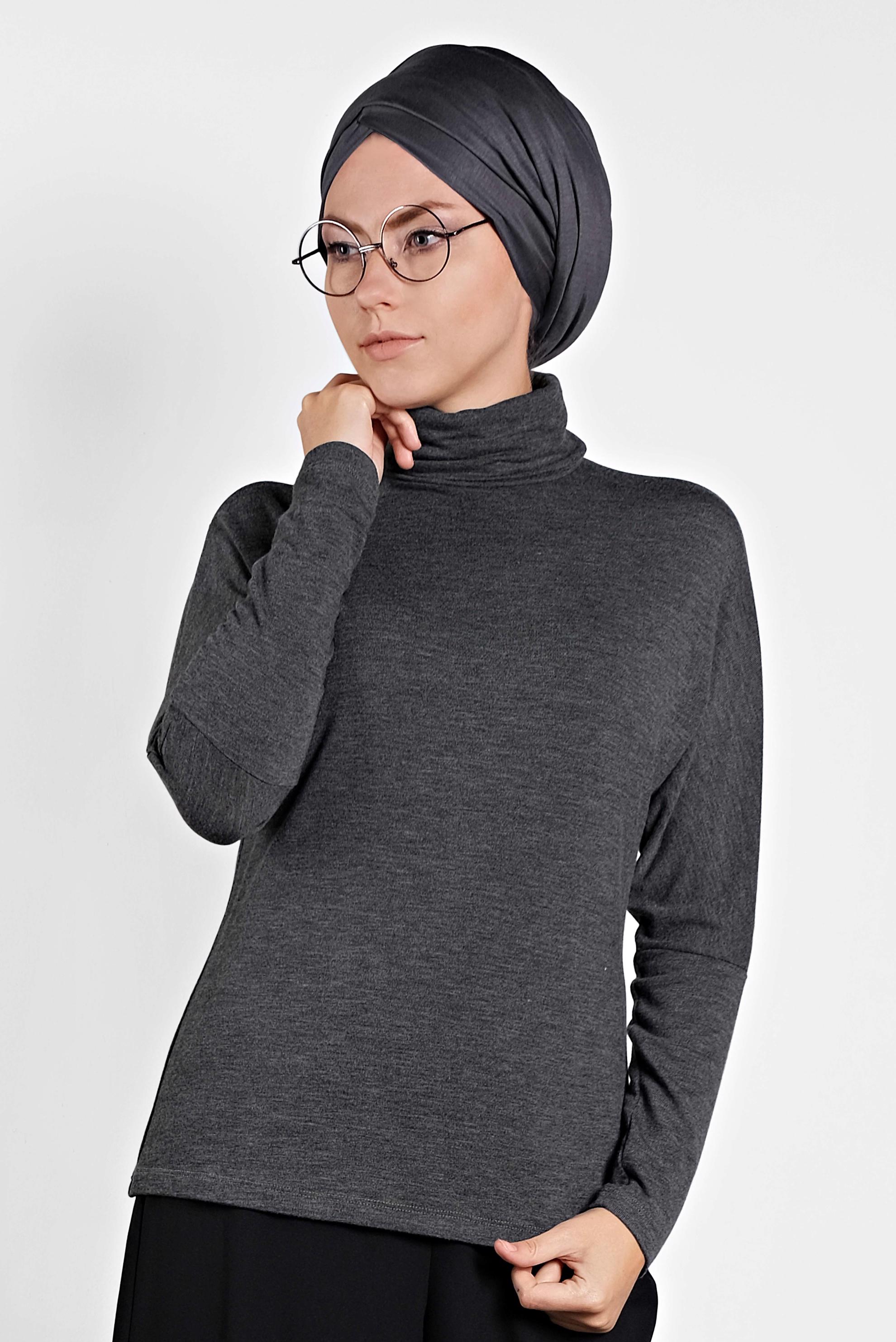 Hijab clothing GREY TURTLENECK BODYSUIT 4675 