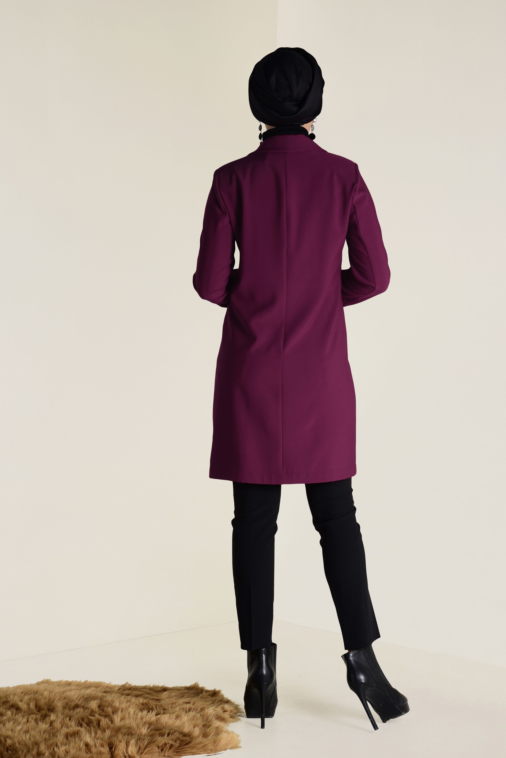 Tesettür giyim MÜRDÜM DÜĞMELİ KLASİK CEKET 4741