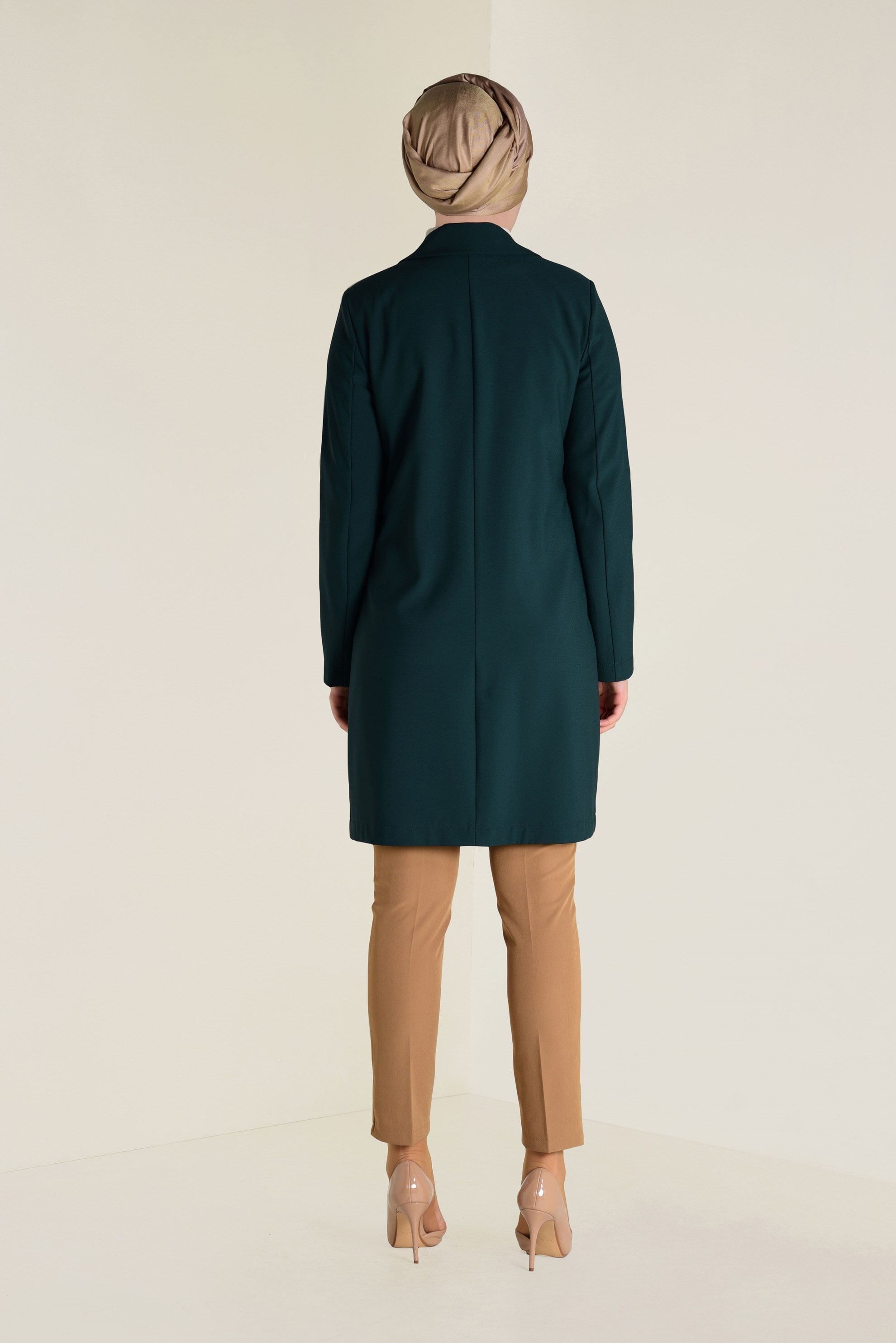 Tesettür giyim MAVİ DÜĞMELİ KLASİK CEKET 4741