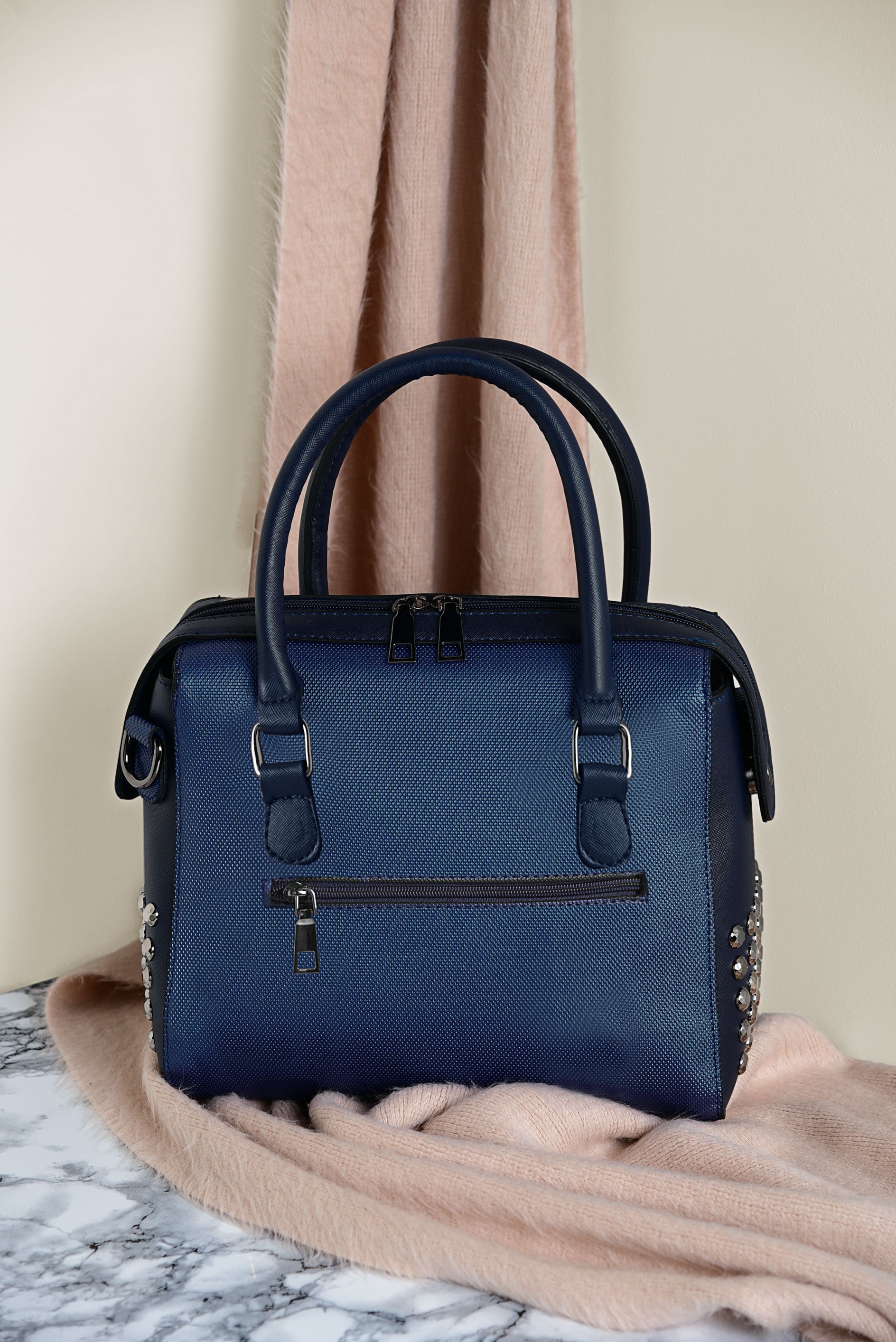 Tesettür giyim LACİVERT 1474 ALVİNA ÇANTA