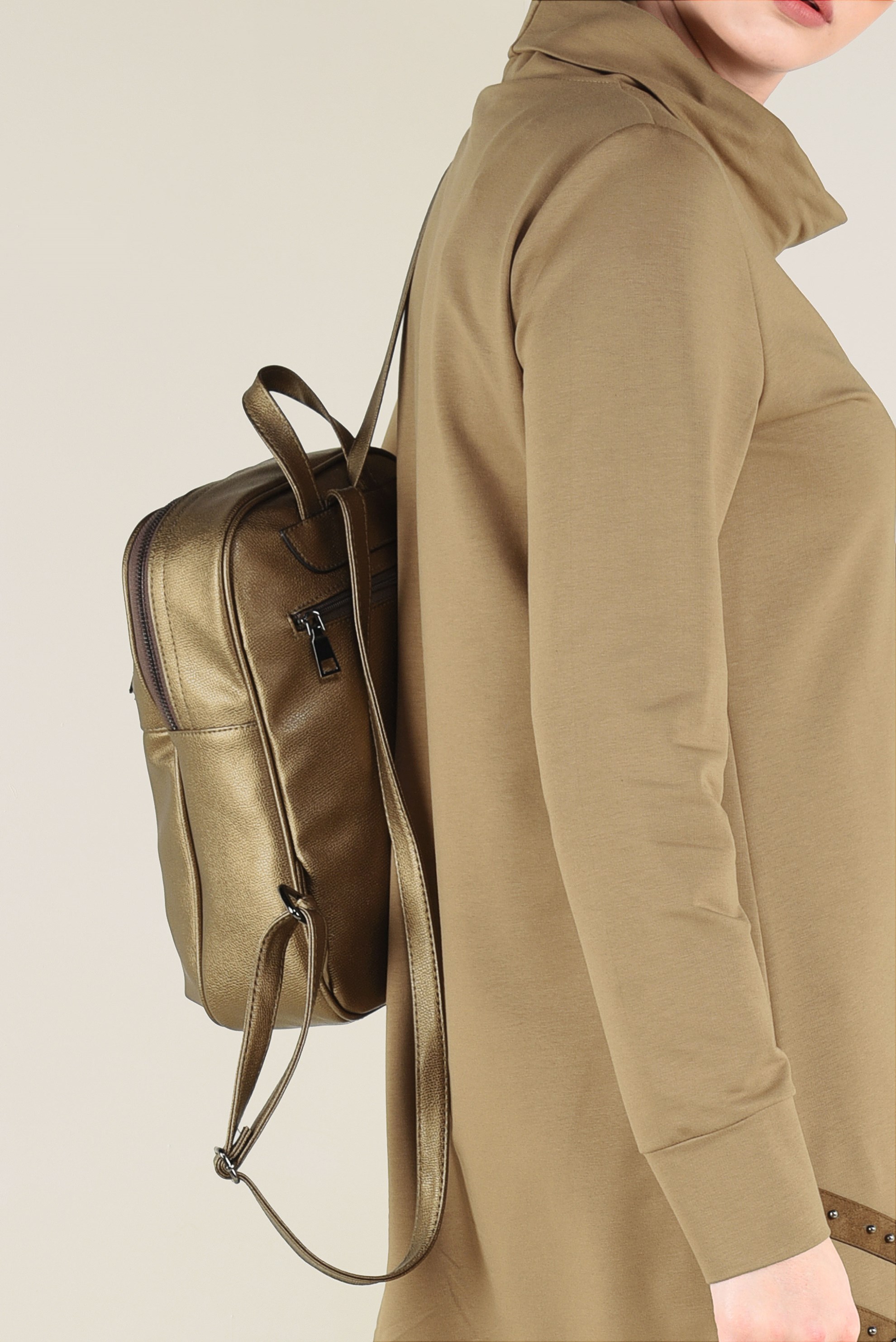 Tesettür giyim BAKIR / BRONZ 1614 ALVİNA ÇANTA