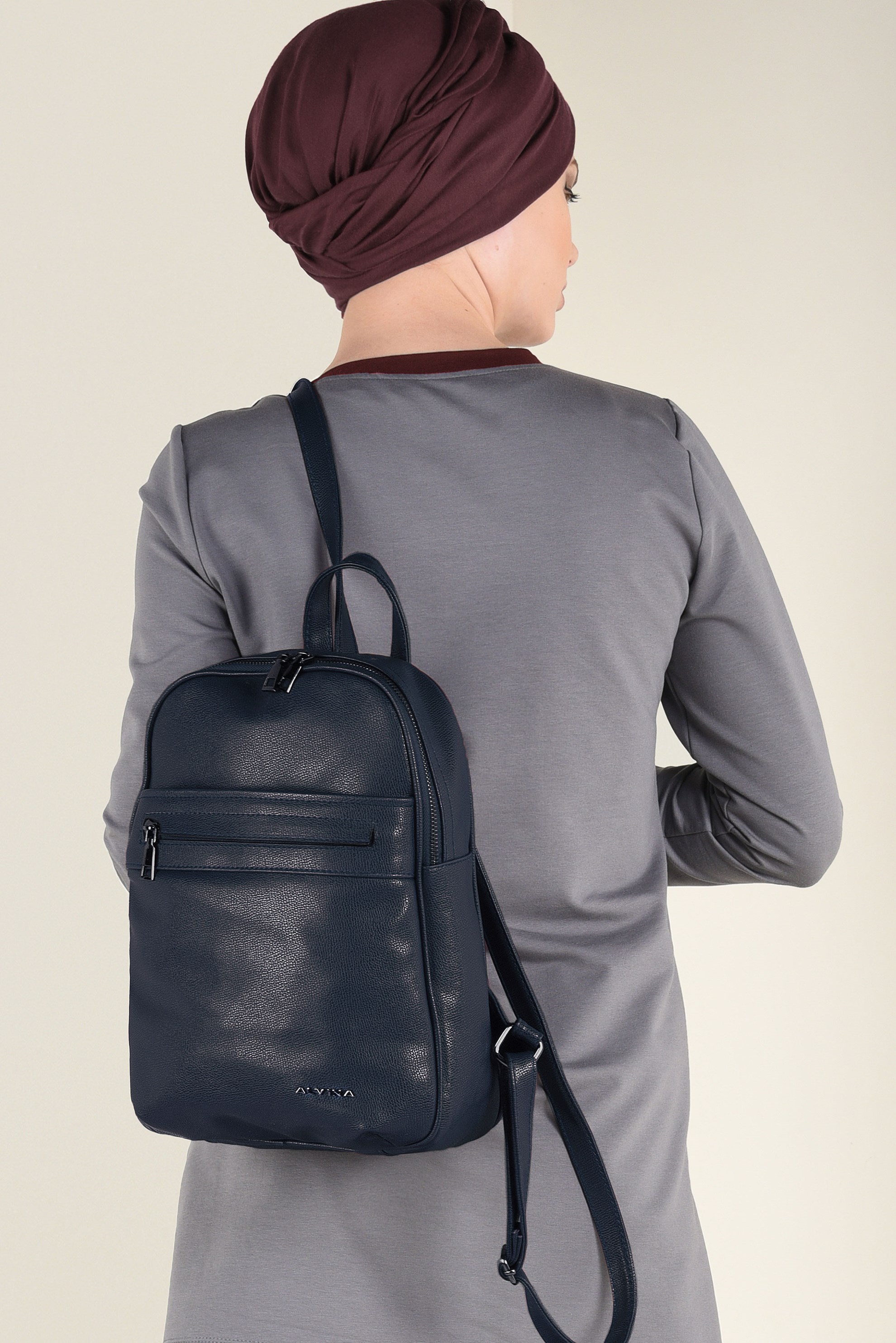 Tesettür giyim LACİVERT 1614 ALVİNA ÇANTA