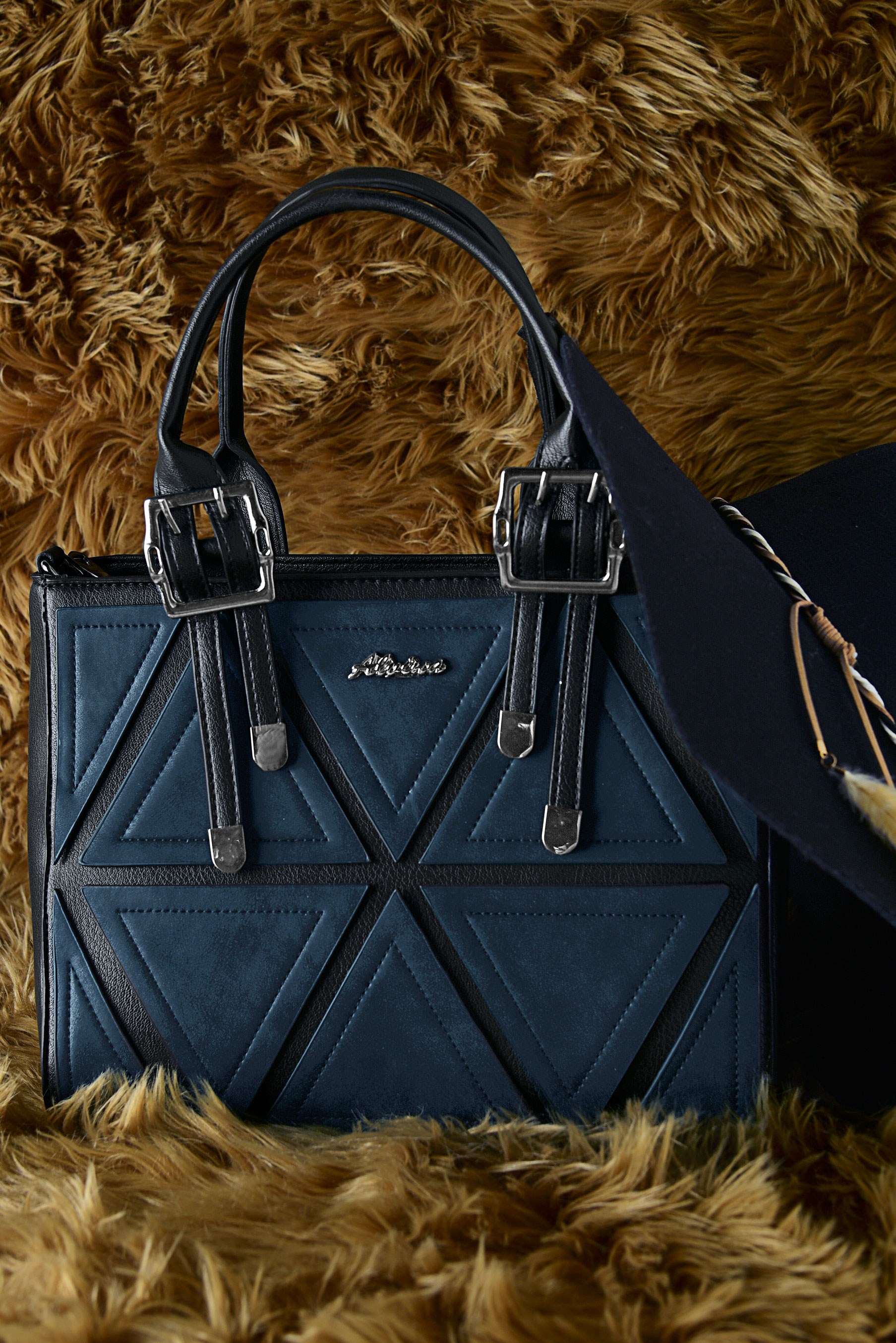 Tesettür giyim LACİVERT 3079 ALVİNA ÇANTA