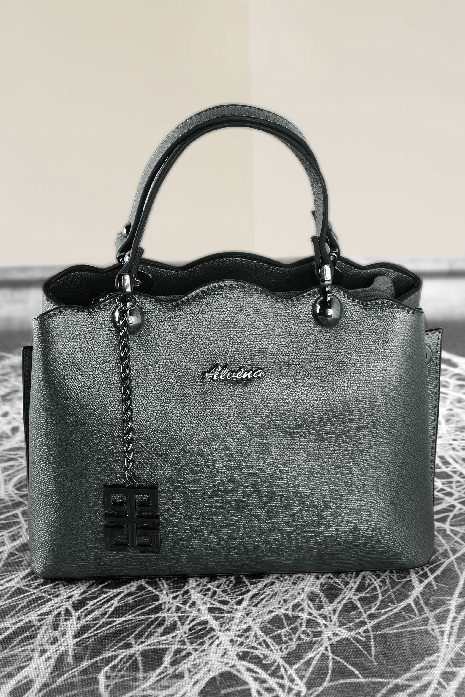 Tesettür giyim BEJ 6032 ALVİNA ÇANTA