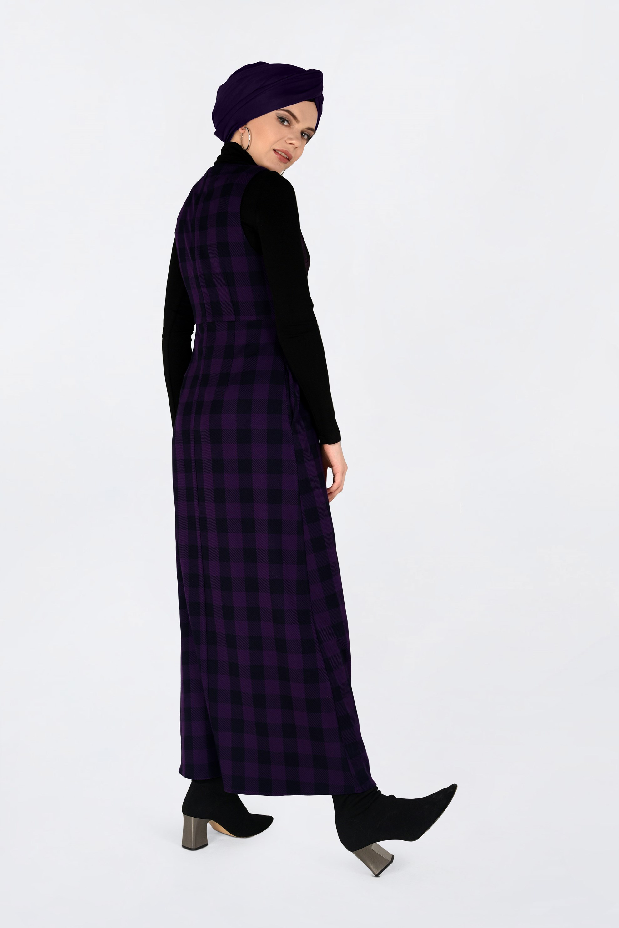 Tesettür giyim MOR EKOSELİ  2′Lİ ELBİSE 4806 