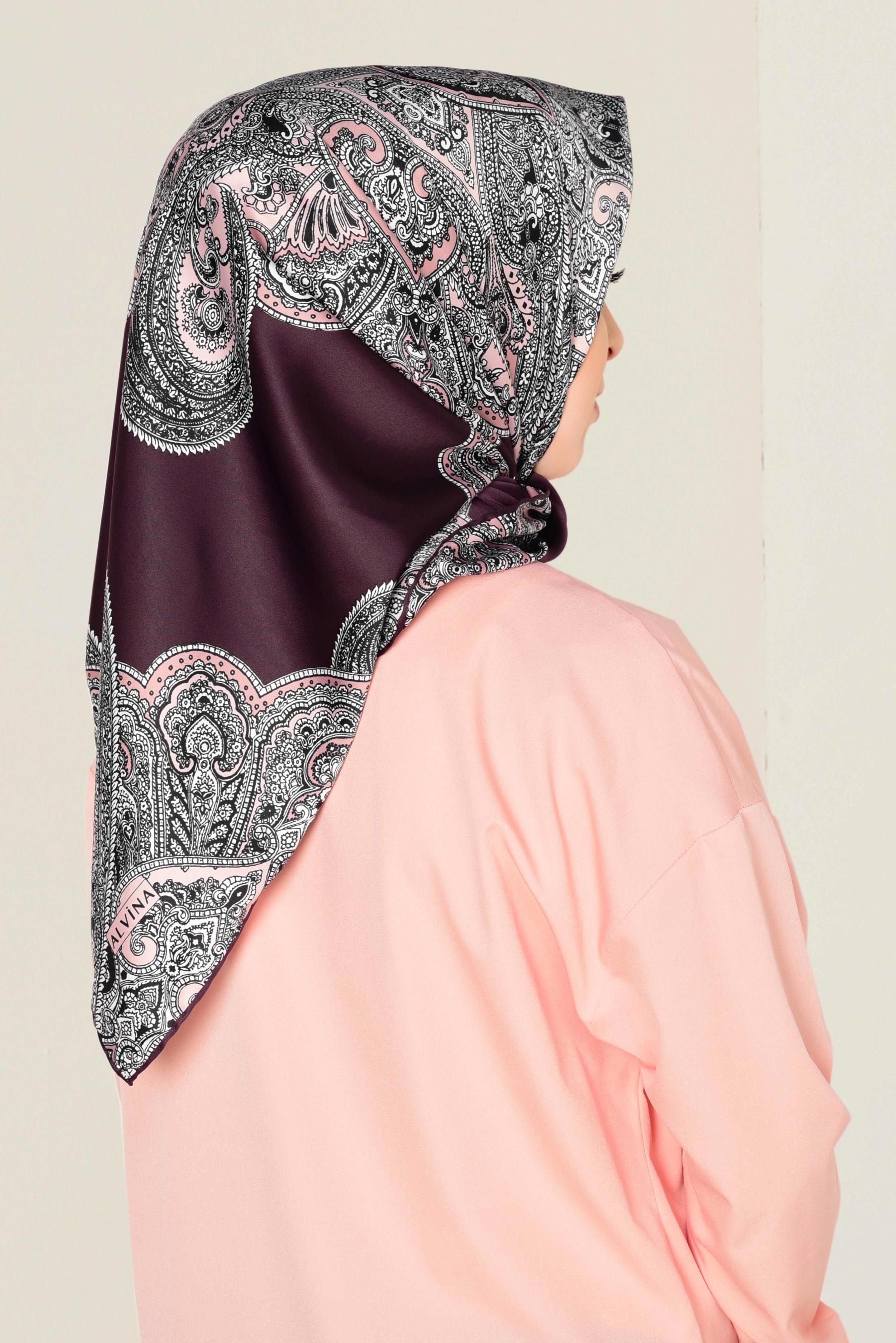 Tesettür giyim MÜRDÜM 4491-1 ALVİNA DESENLİ EŞARP