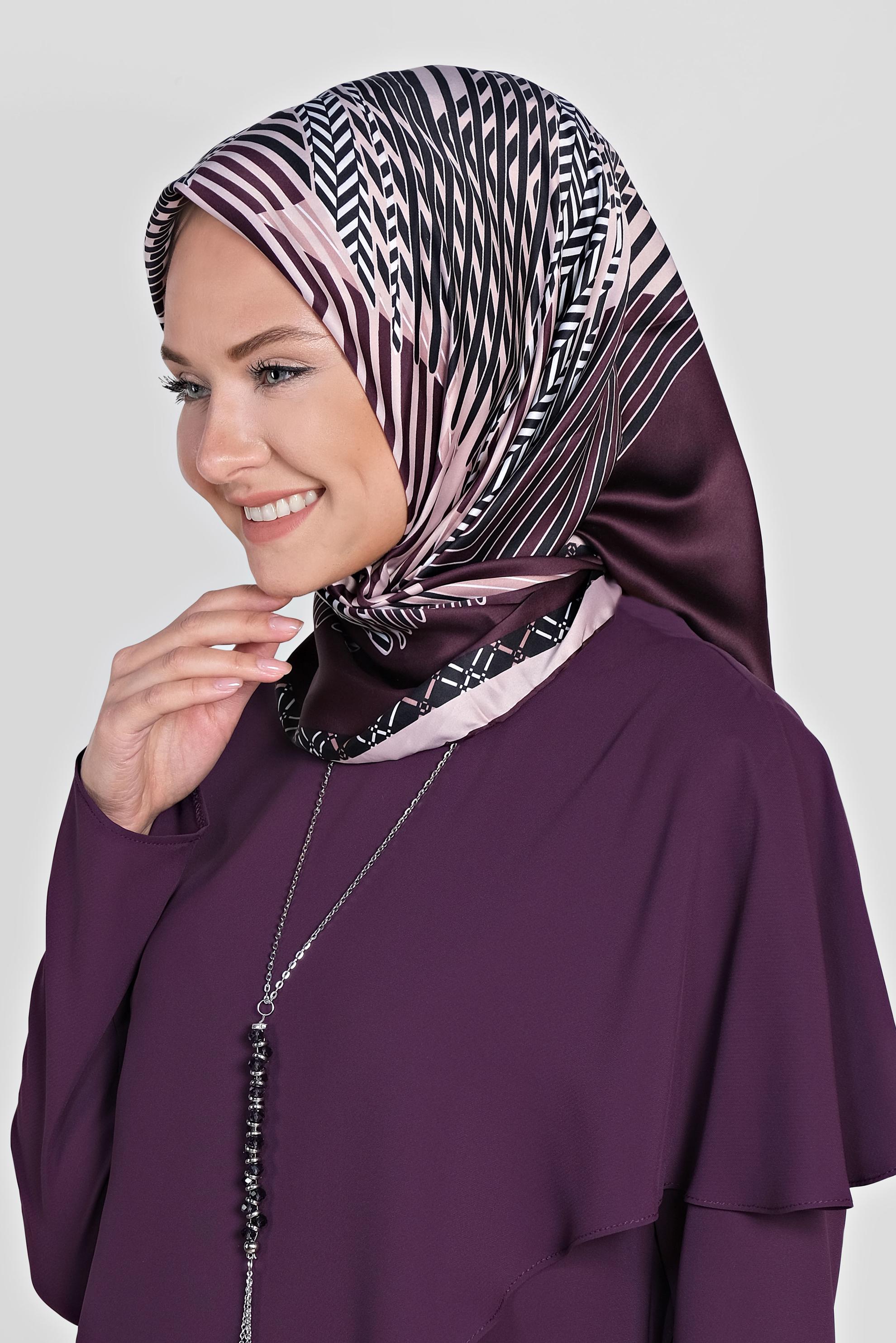 Tesettür giyim MÜRDÜM 5583-1 ALVİNA DESENLİ EŞARP